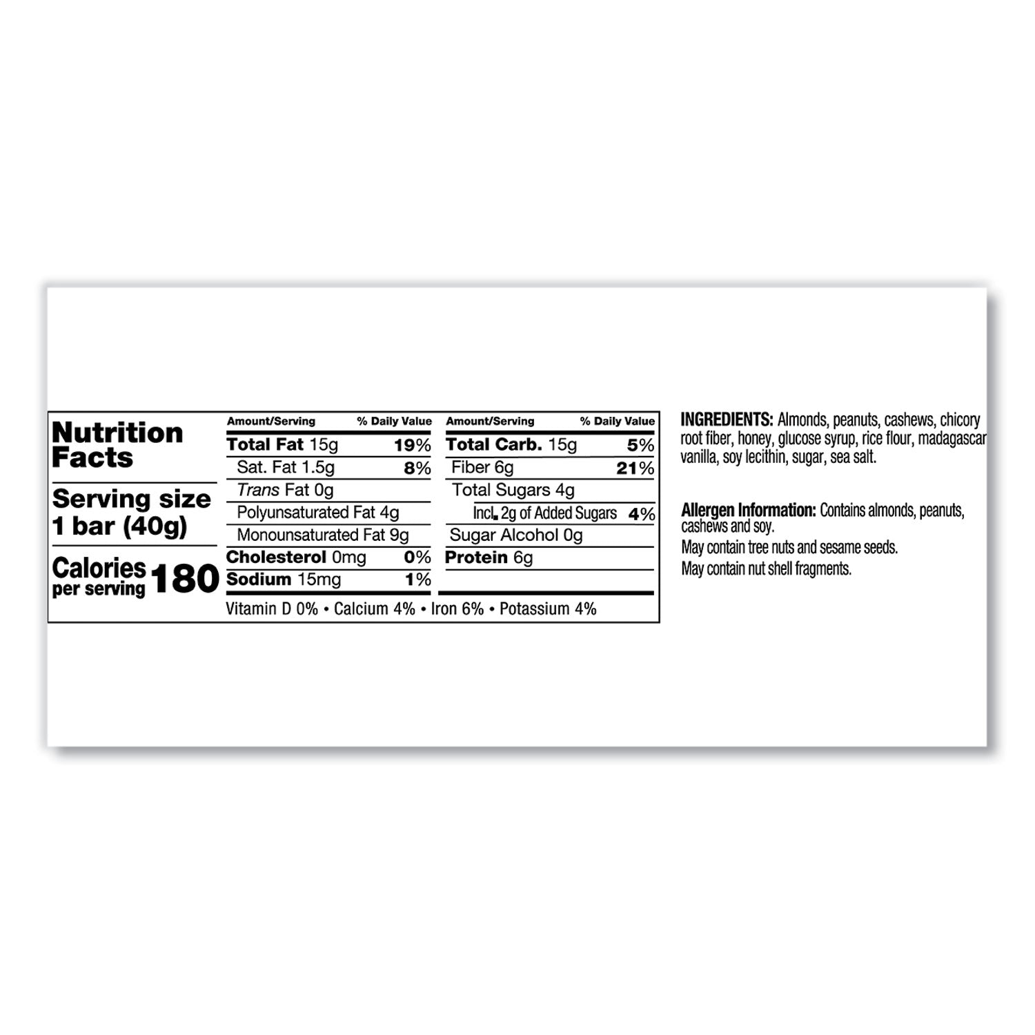 KIND Nuts And Spices Bar, Madagascar Vanilla Almond, 1.4 Oz, 12/box