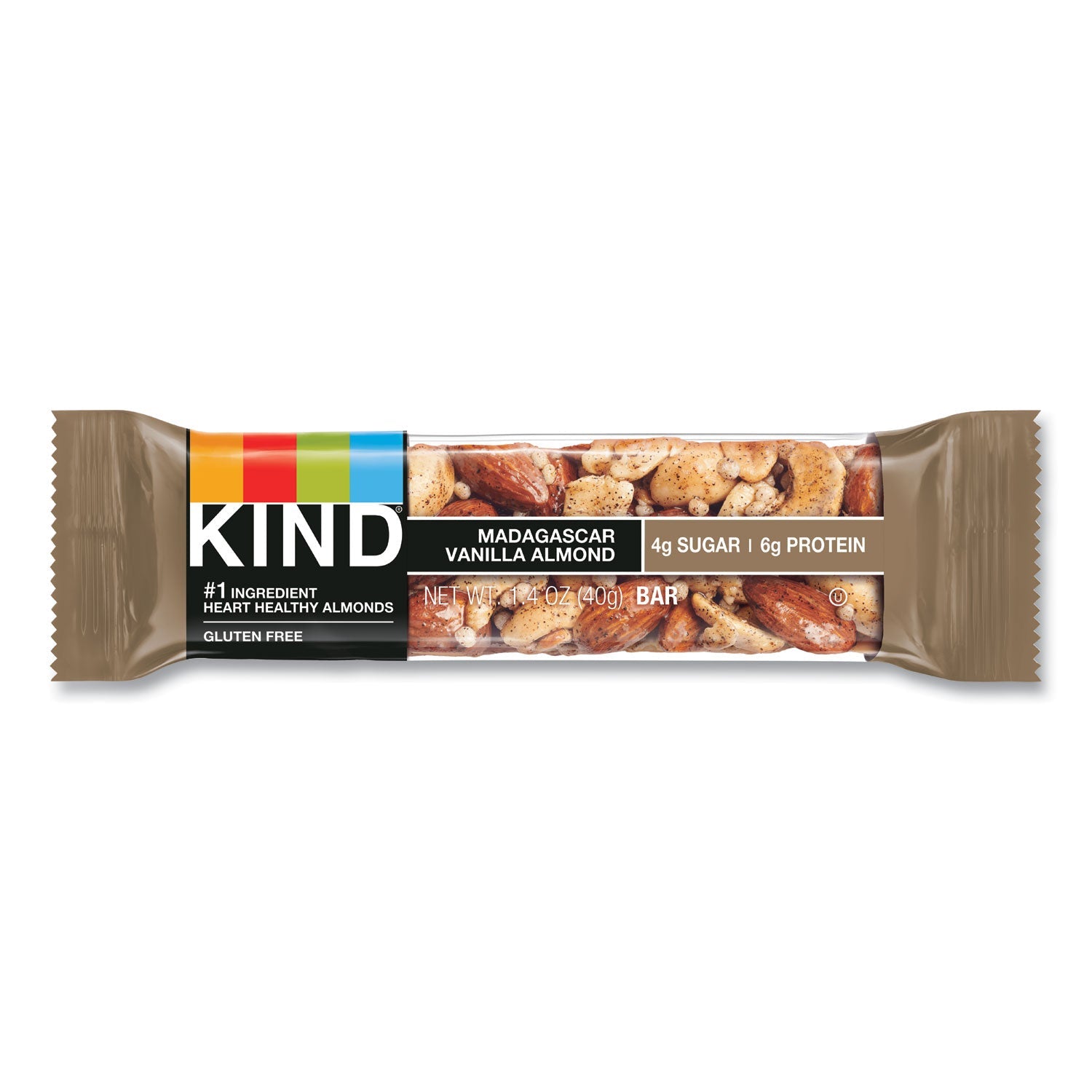 KIND Nuts And Spices Bar, Madagascar Vanilla Almond, 1.4 Oz, 12/box