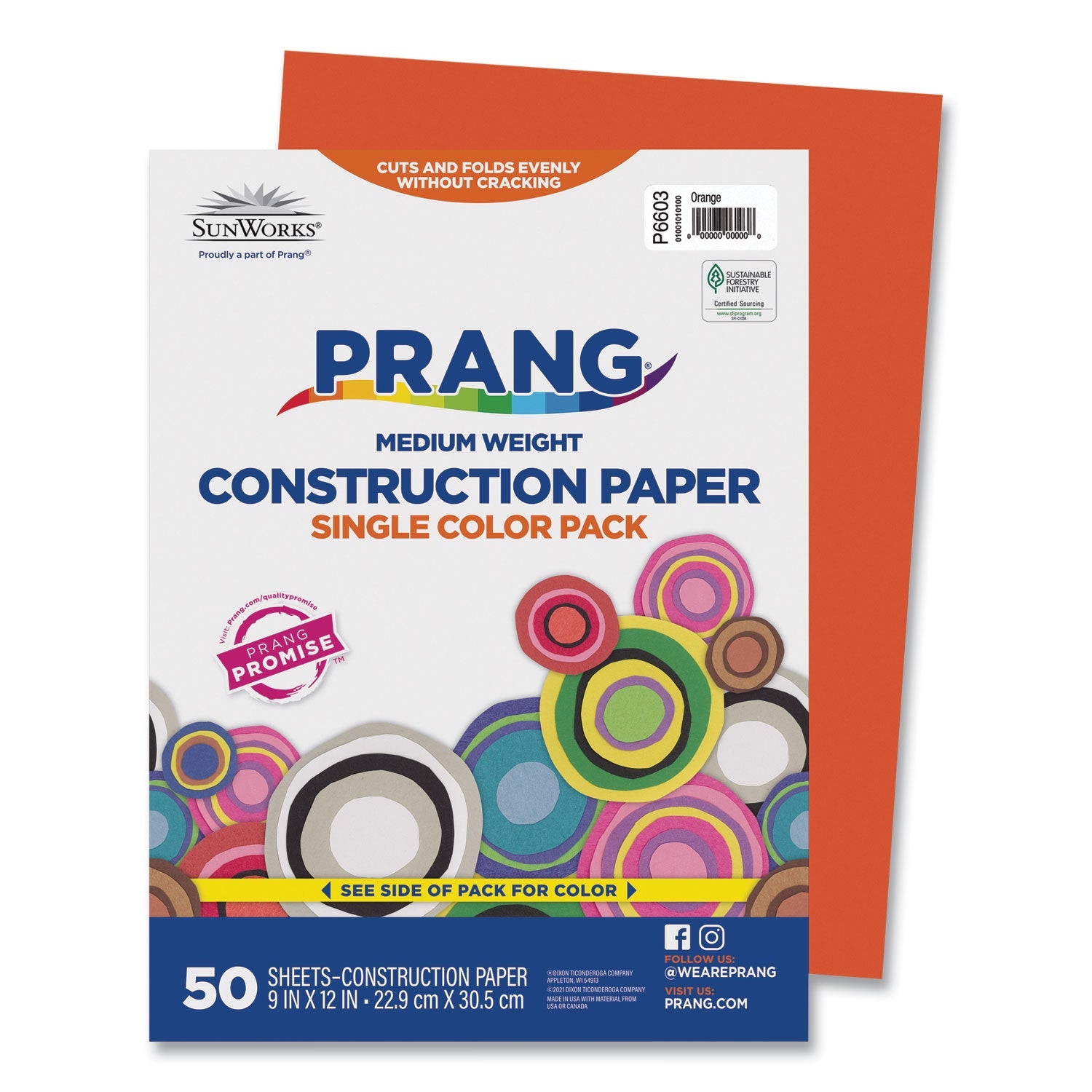 Prang SunWorks Orange Construction Paper | 9x12