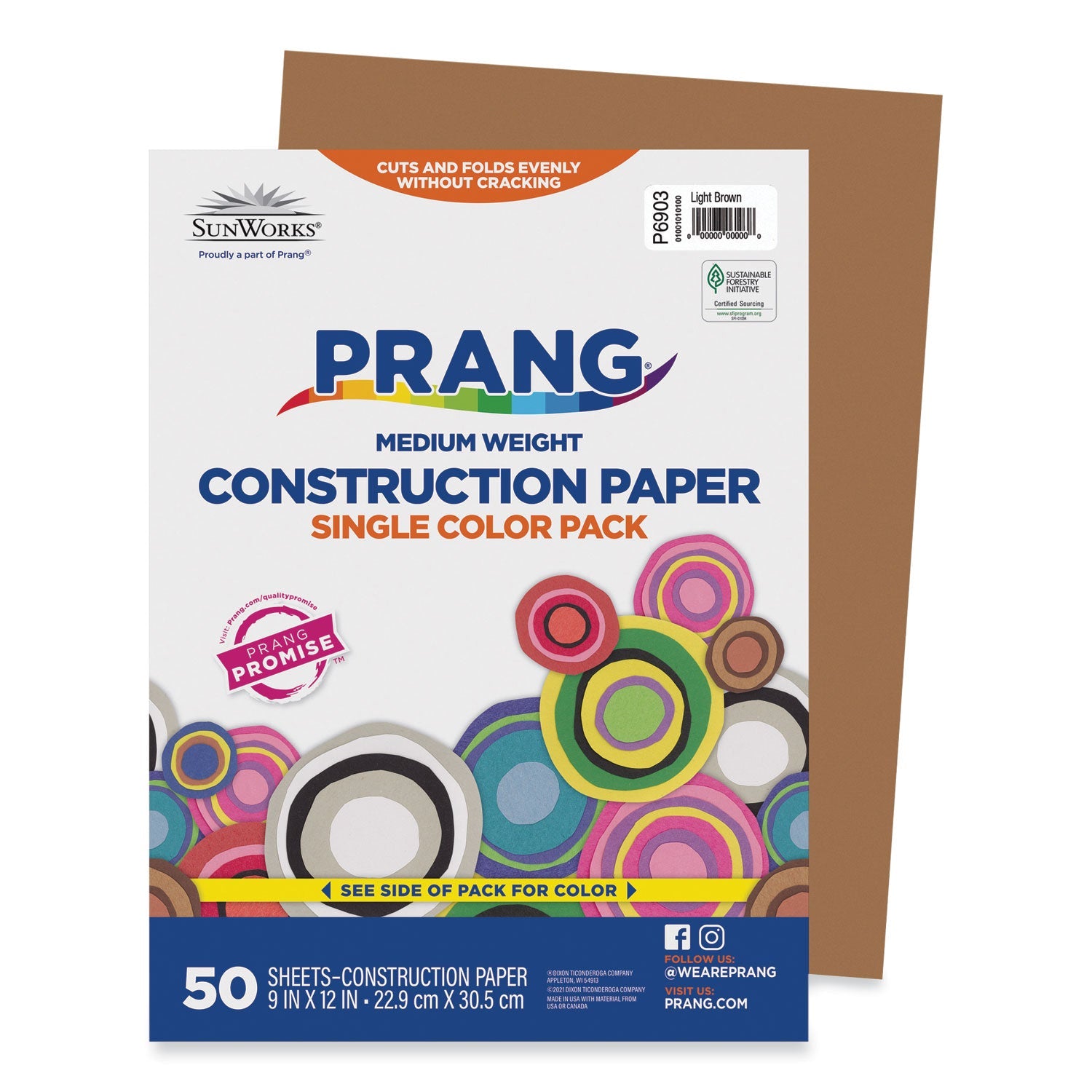 Prang SunWorks Light Brown Construction Paper