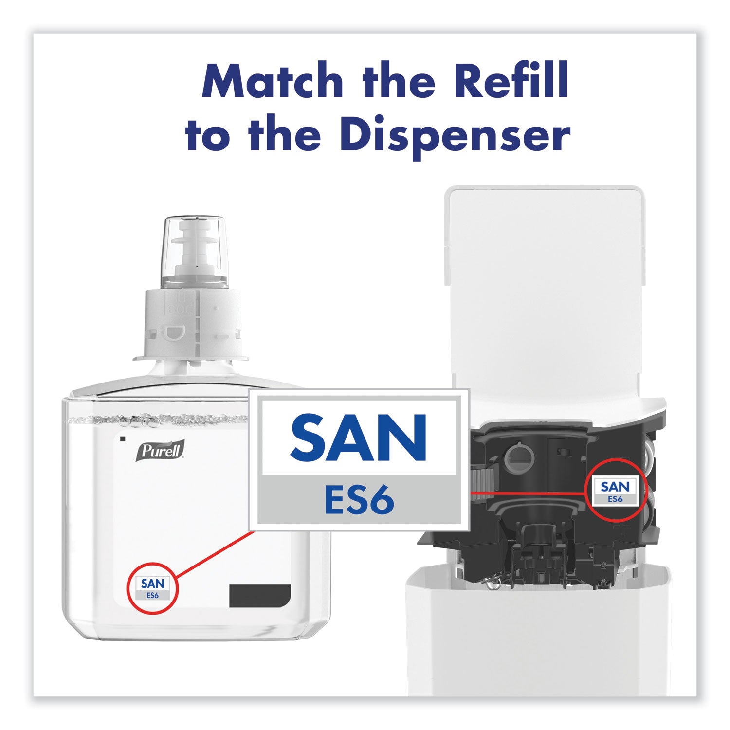 PURELL® Advanced Hand Sanitizer Foam, For ES6 Dispensers, 1,200 mL Refill, , Clean Scent 2/Carton