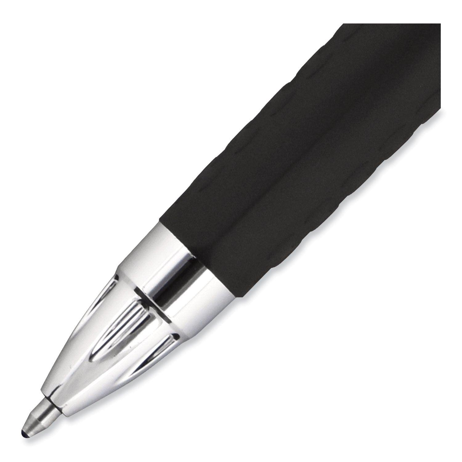 uniball® Signo 207 Gel Pen, Retractable, Bold 1 mm, Blue Ink, Smoke/Black/Blue Barrel, Dozen
