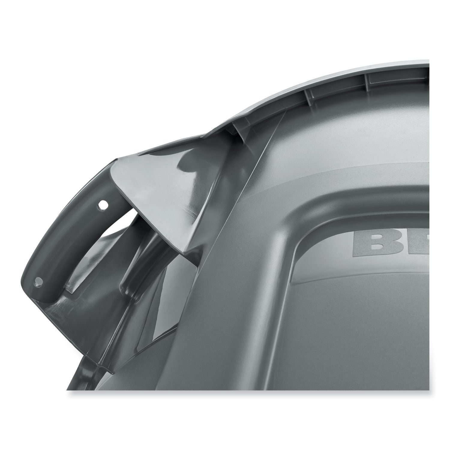 Rubbermaid® Commercial Vented Round Brute Container, 55 gal, Plastic, Gray