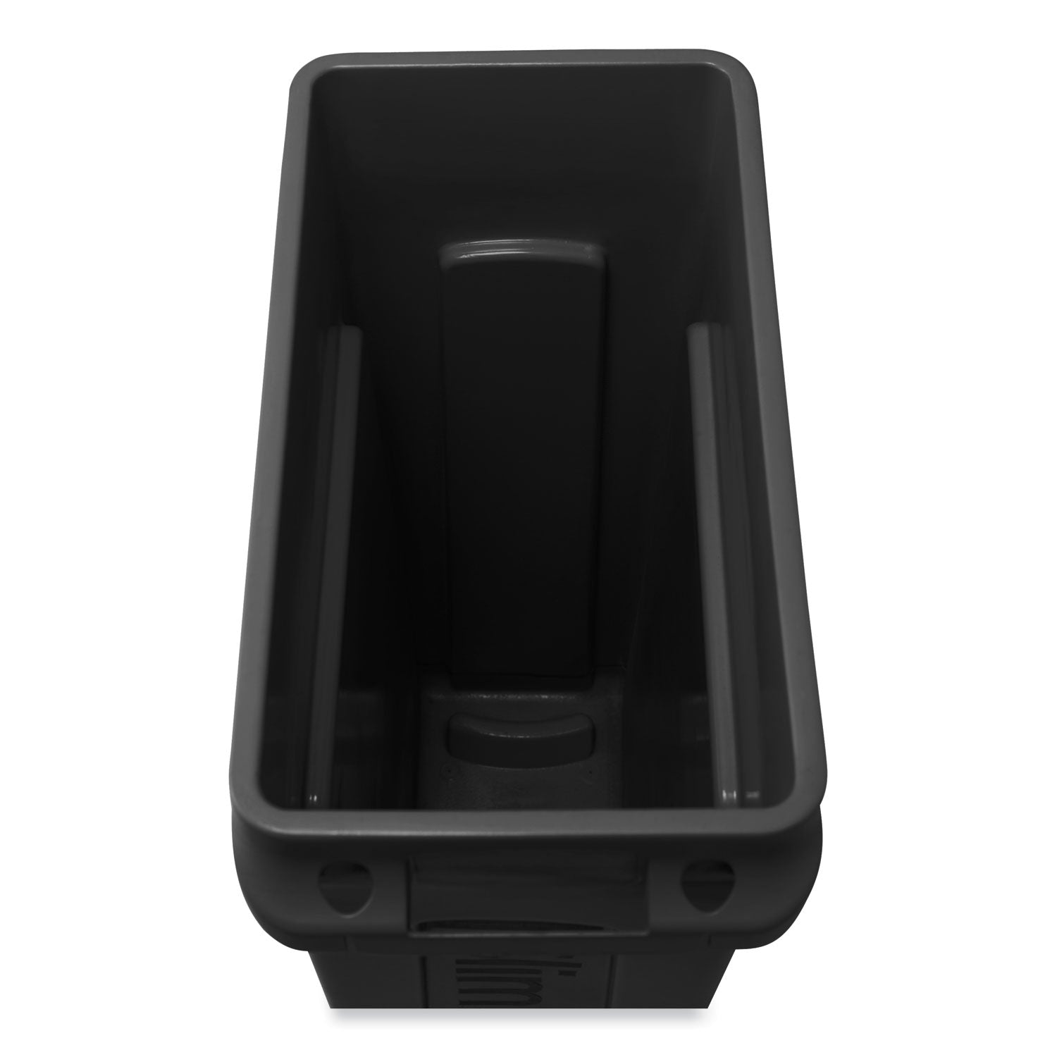 Rubbermaid® Commercial Slim Jim with Venting Channels, 23 gal, Plastic, Black