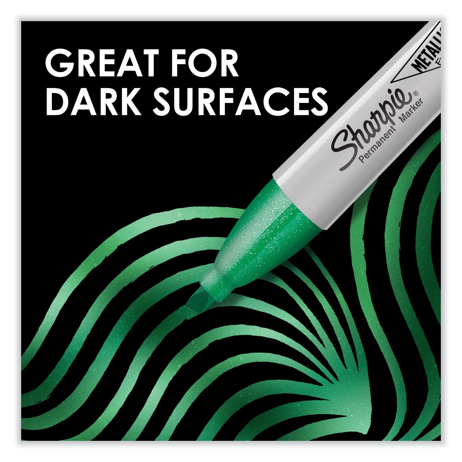 Sharpie® Metallic Chisel Tip Permanent Marker, Medium Chisel Tip, Assorted, 6/pack