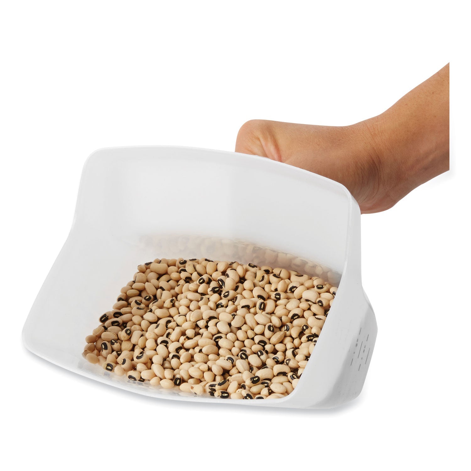 Rubbermaid® Commercial Bouncer Bar/Utility Scoop, 64 oz, Plastic, White