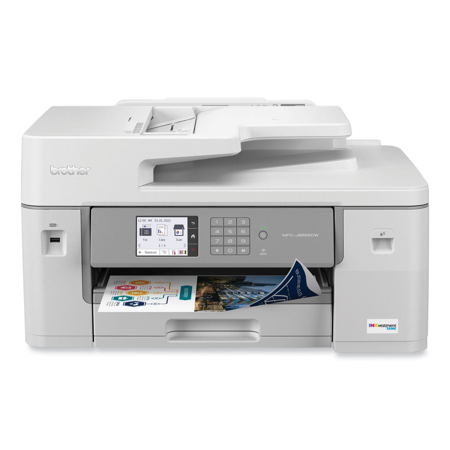 Brother MFC-J6555DW INKvestment Tank All-in-One Color Inkjet Printer, Copy/Fax/Print/Scan - Bloom Skins