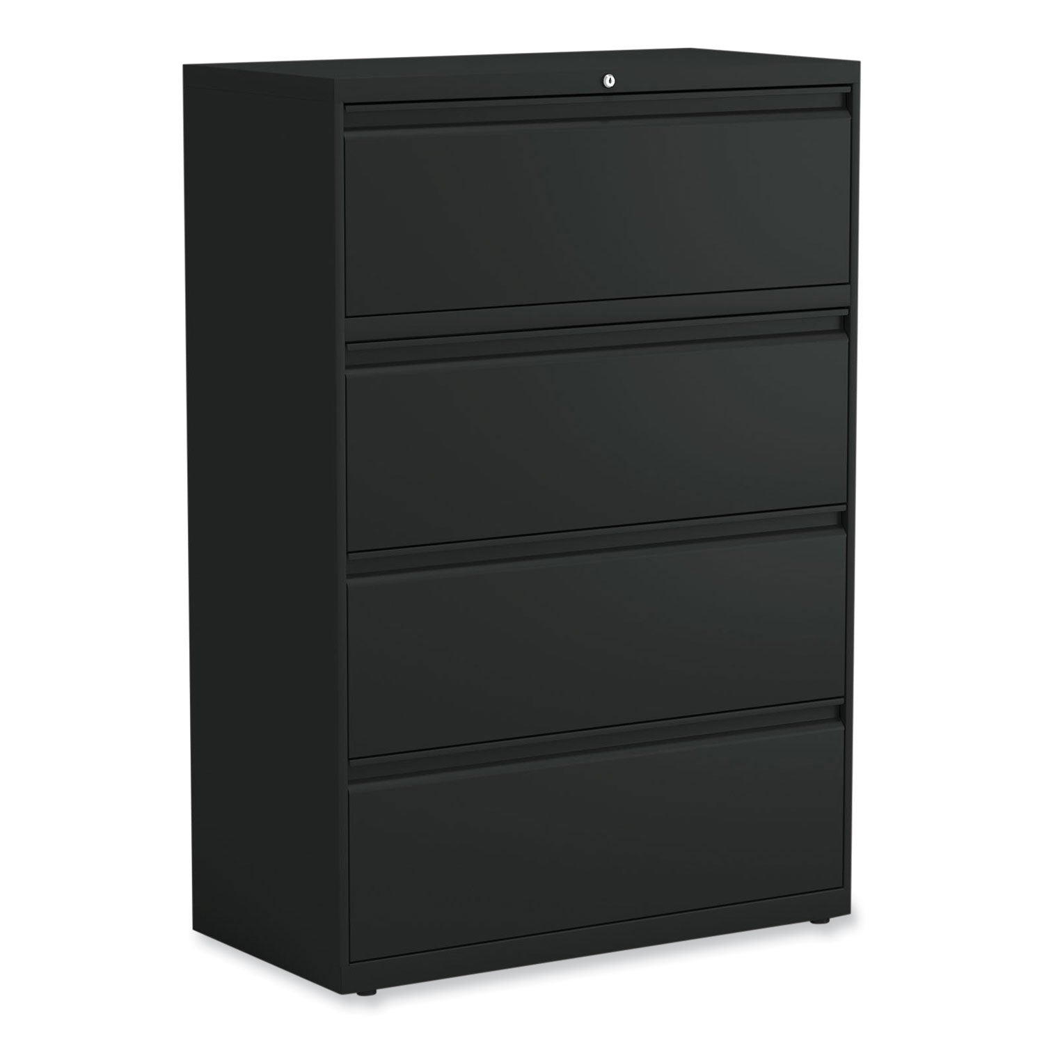 Alera® Lateral File, 4 Legal/Letter-Size File Drawers, Black, 36" x 18.63" x 52.5"