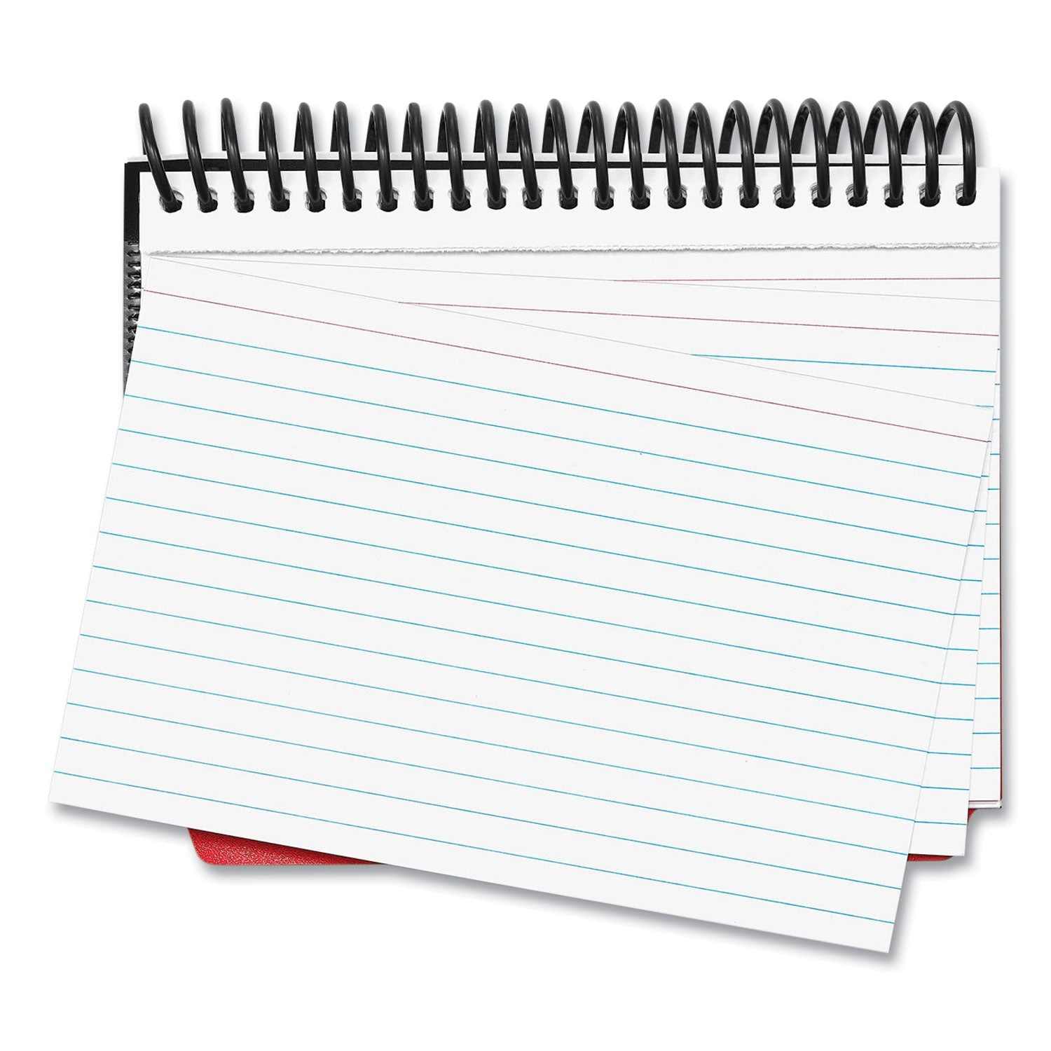 Universal® Spiral Bound Index Cards, Ruled, 4 X 6, White, 120/pack