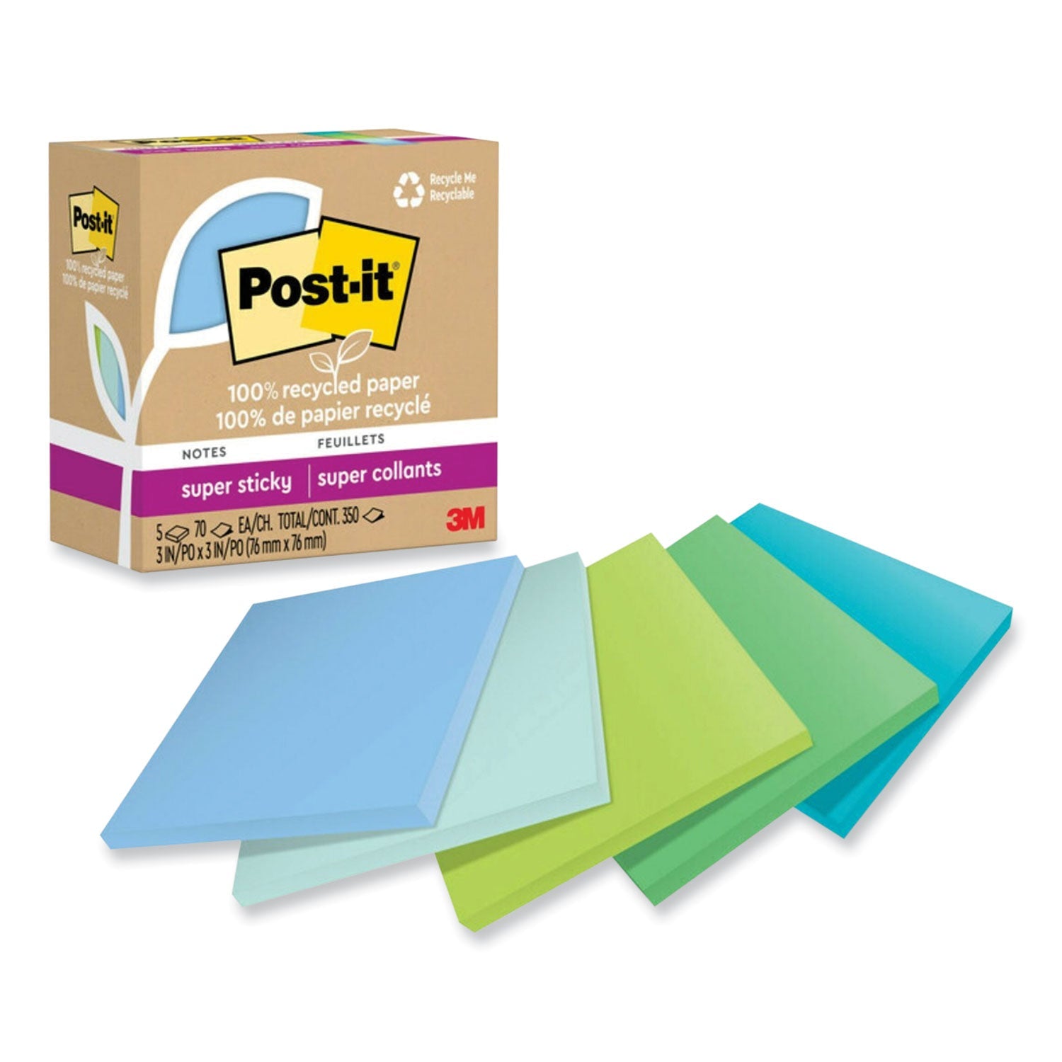 100% Recycled Super Sticky Notes | Oasis