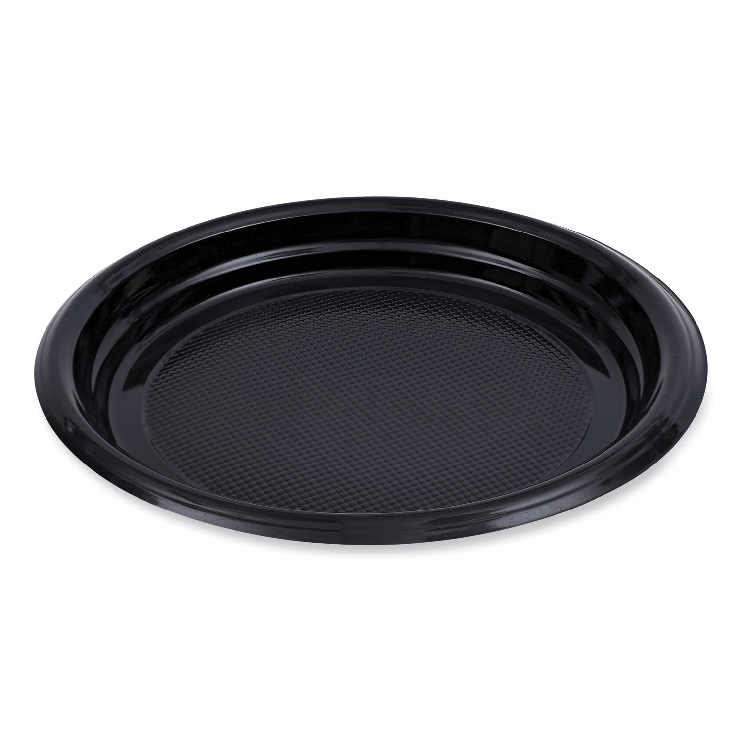 Hi-Impact Plastic Dinnerware Plate | 9", Black