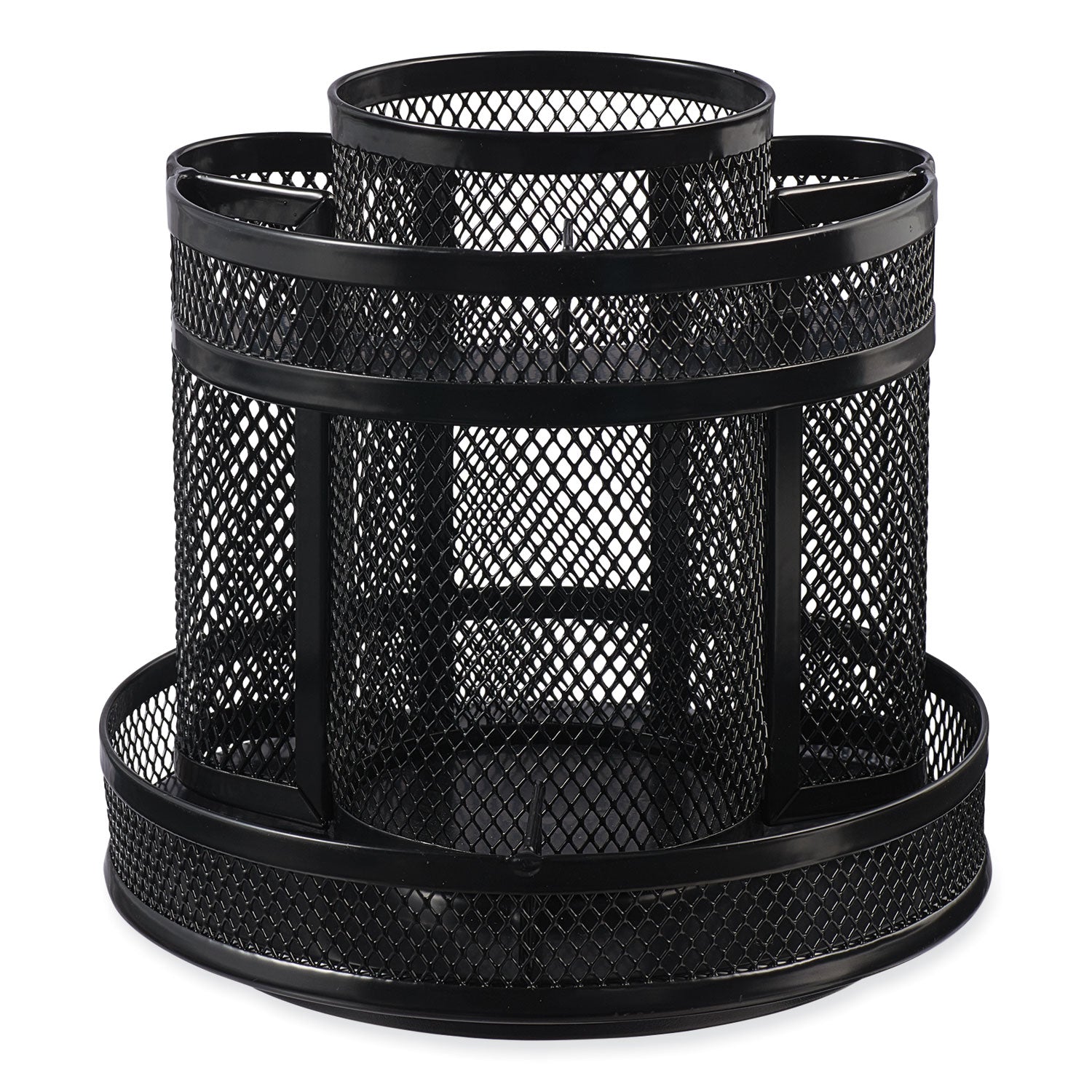Metal Mesh Rotating Organizer | 8-Compartment