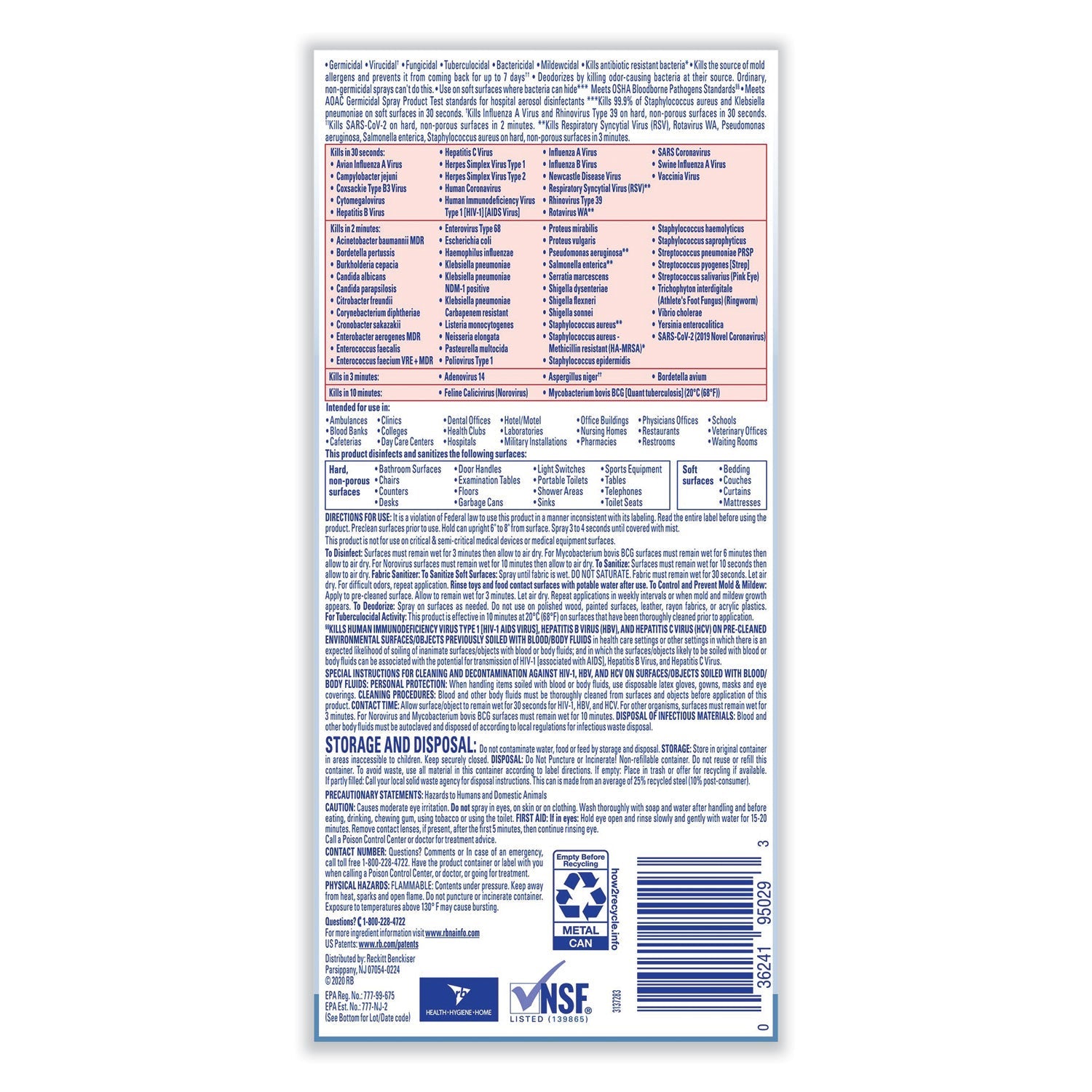 LYSOL® Brand I.C.™ Disinfectant Spray, 19 Oz Aerosol Spray