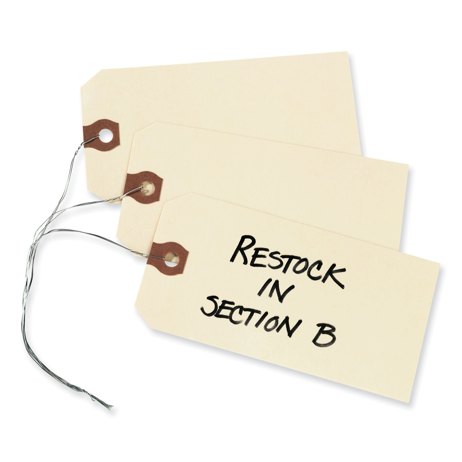 Avery® Double Wired Shipping Tags, 11.5 pt Stock, 4.75 x 2.38, Manila, 1,000/Box