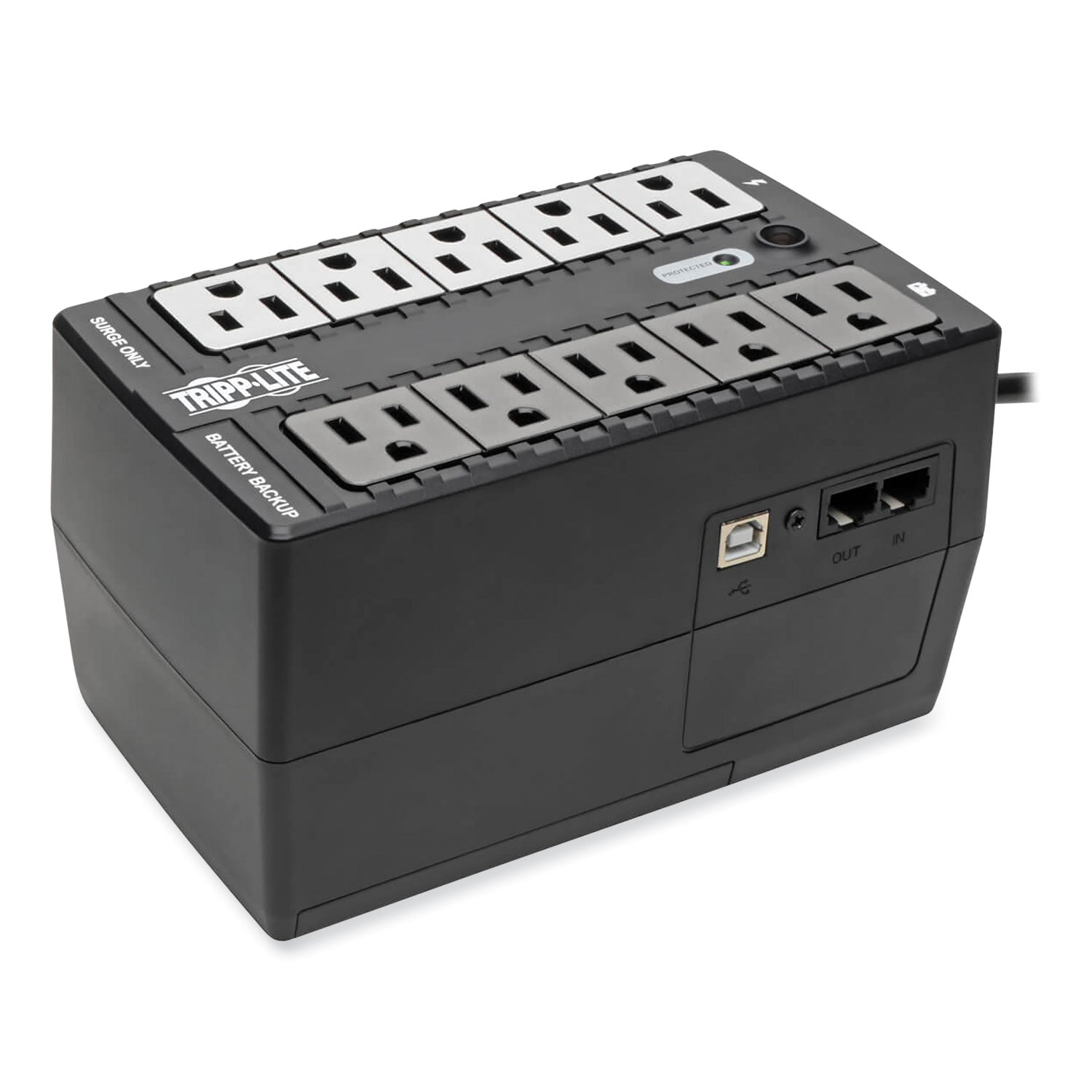 Tripp Lite by Eaton Internet Office Ultra-Compact Desktop Standby UPS, 10 Outlets, 550 VA, 420 J