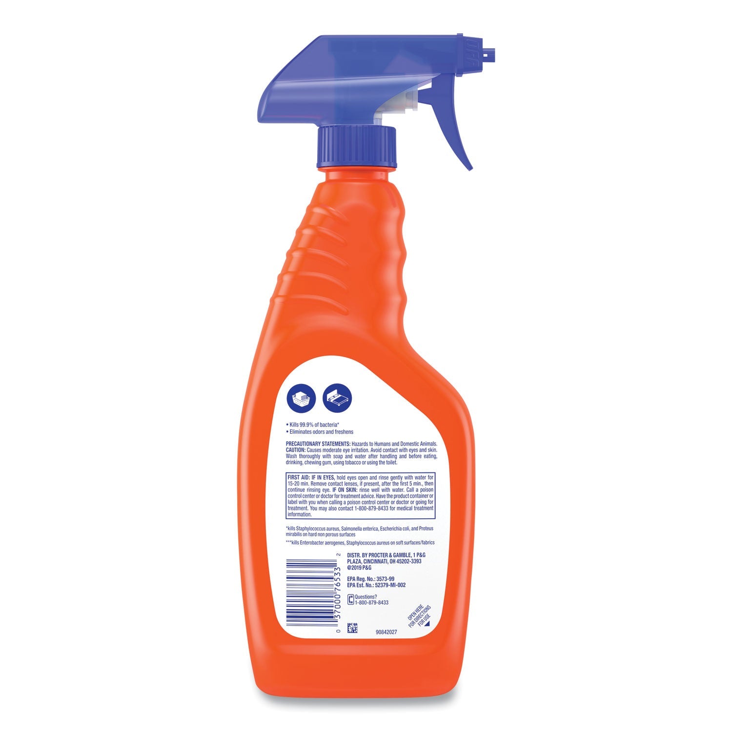 Tide® Antibacterial Fabric Spray, Original Scent, 22 oz Spray Bottle, 2/Carton