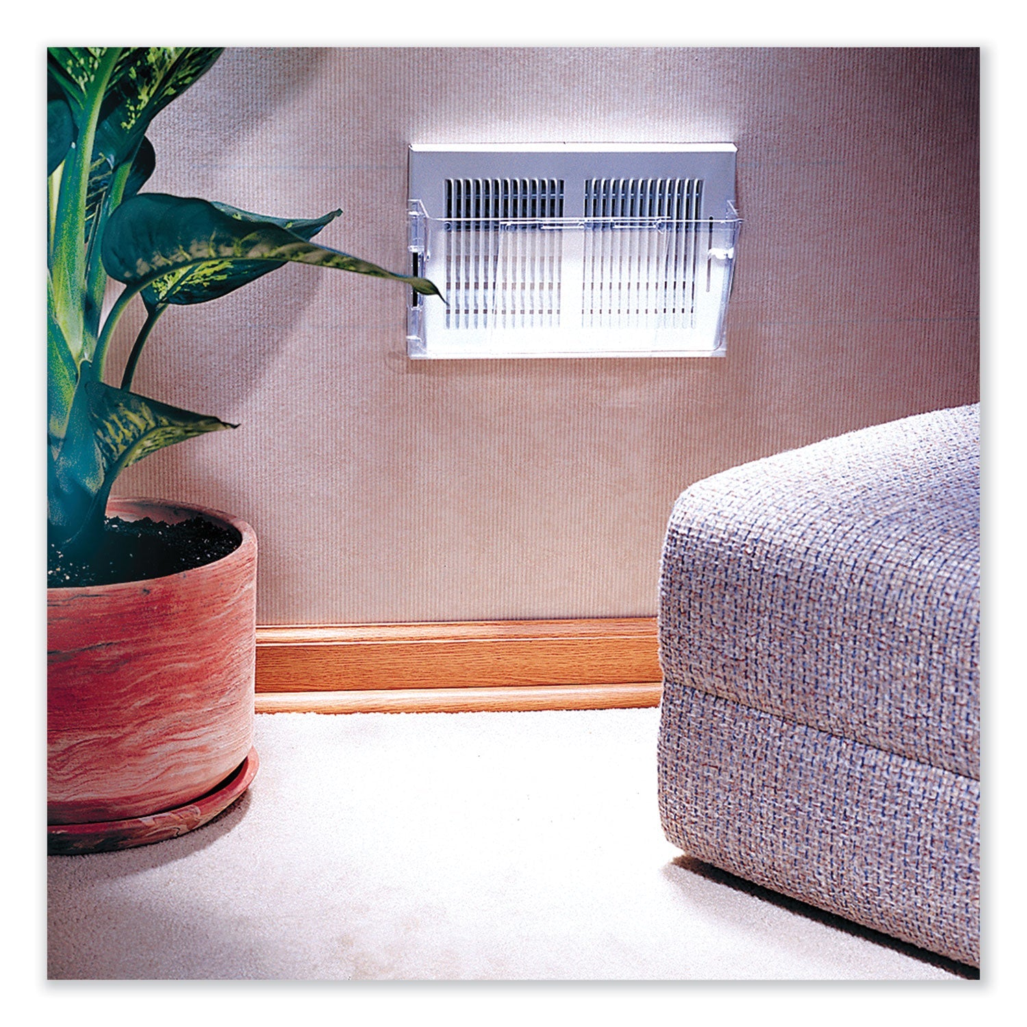 deflecto® Adjustable Sidewall Register Air Deflector, 10 x 3 x 5.5, Clear