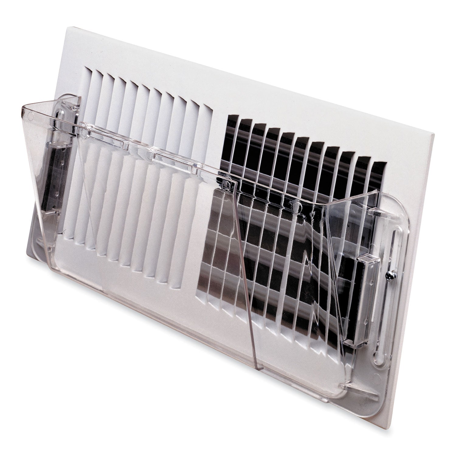 deflecto® Adjustable Sidewall Register Air Deflector, 10 x 3 x 5.5, Clear