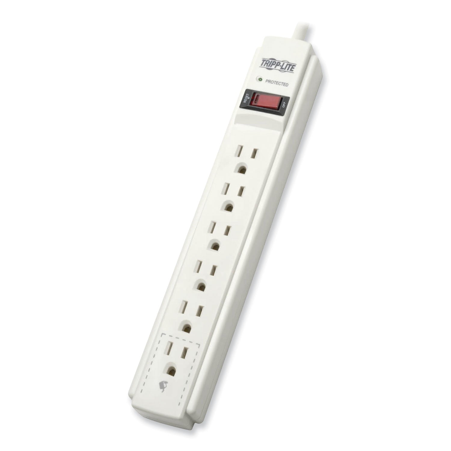 Tripp Lite by Eaton Protect It! Surge Protector, 6 AC Outlets, 6 ft Cord, 790 J, Light Gray