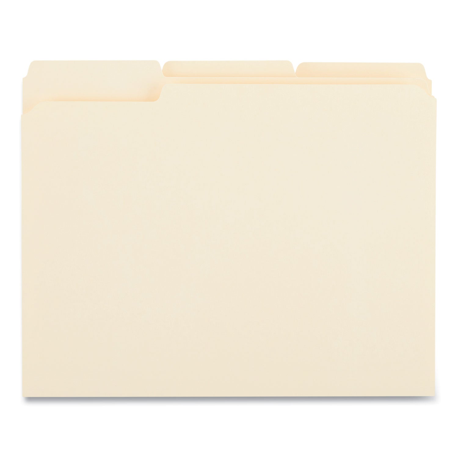 Universal® Top Tab File Folders, 1/3-Cut Tabs: Assorted, Letter Size, 0.75" Expansion, Manila, 50/Box - Bloom Skins