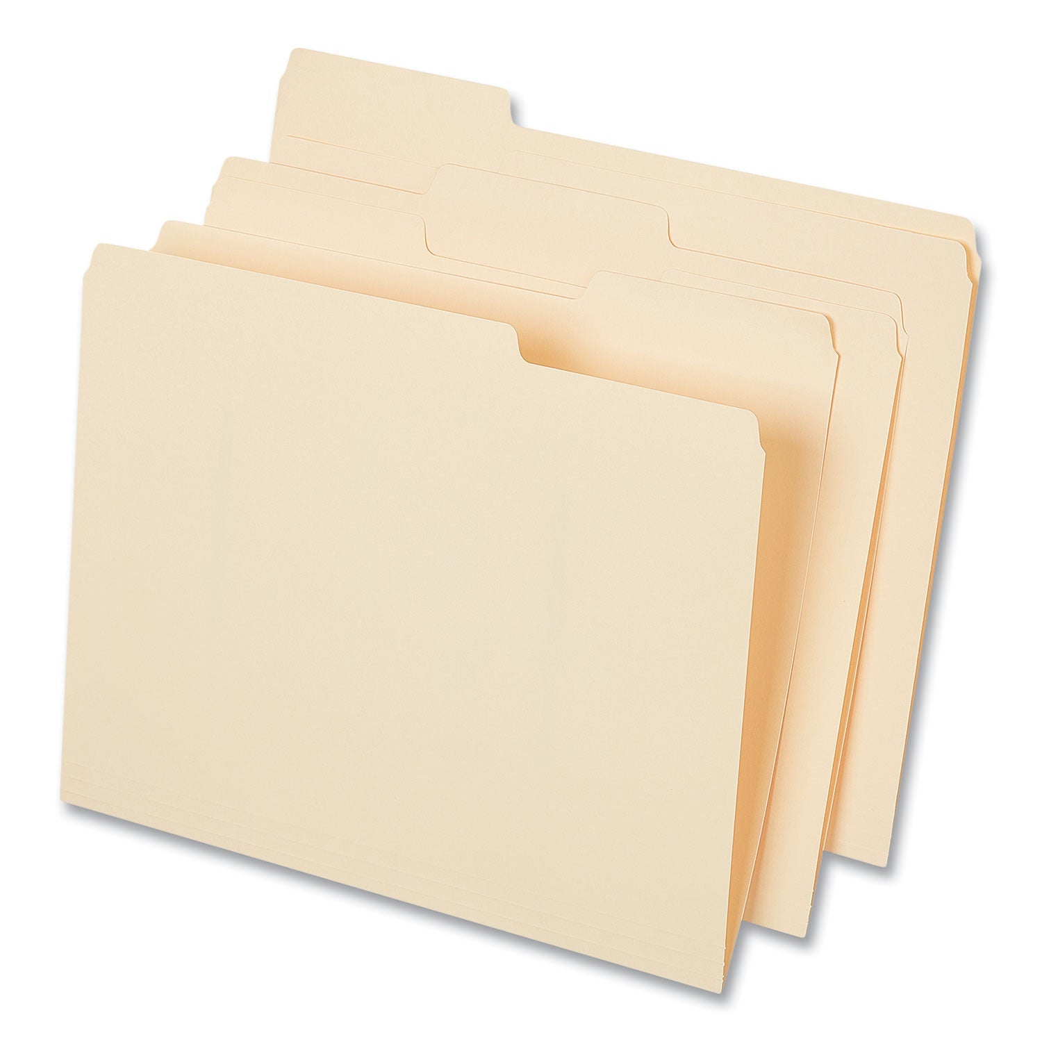 Universal® Top Tab File Folders, 1/3-Cut Tabs: Assorted, Letter Size, 0.75" Expansion, Manila, 50/Box - Bloom Skins