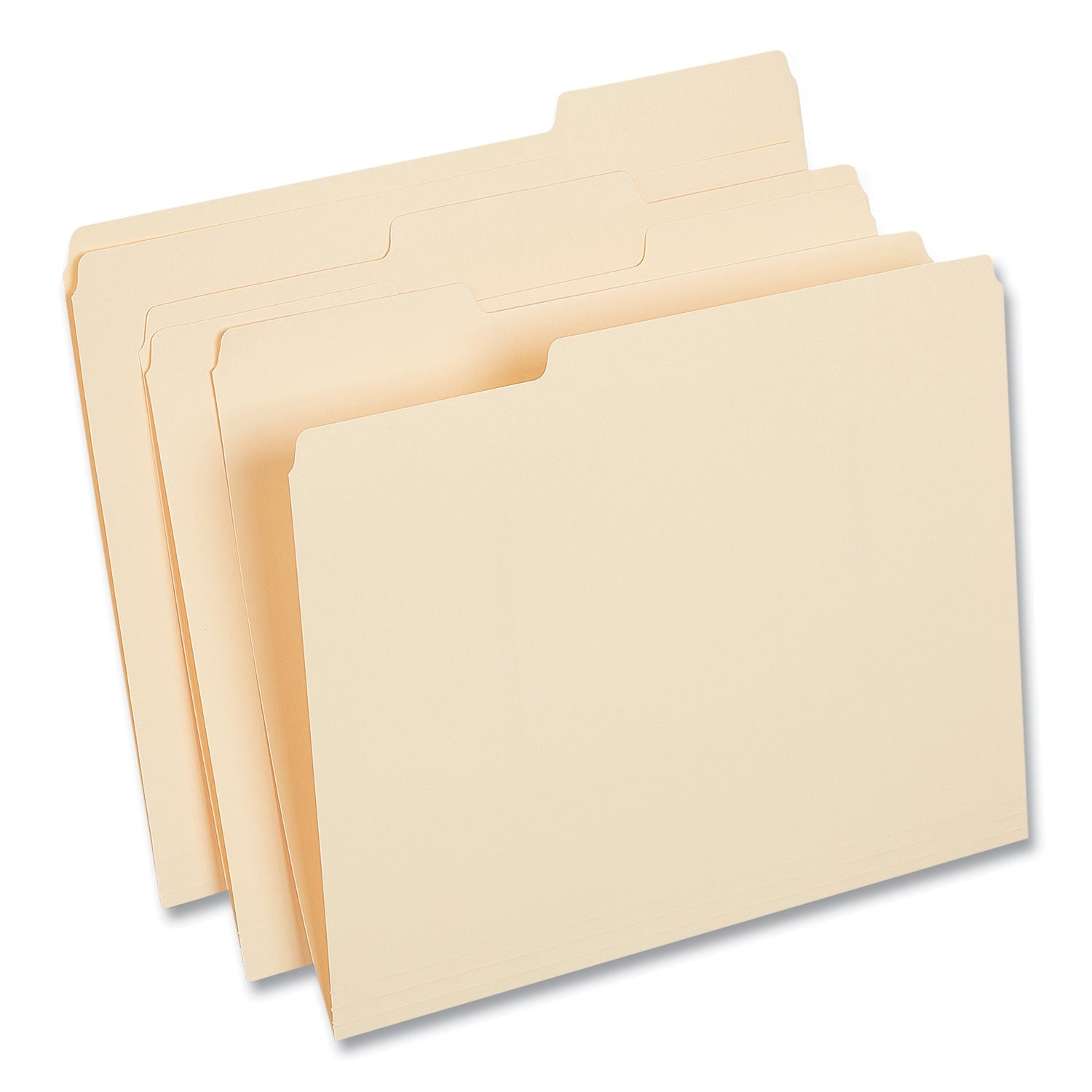Universal® Top Tab File Folders, 1/3-Cut Tabs: Assorted, Letter Size, 0.75" Expansion, Manila, 50/Box - Bloom Skins