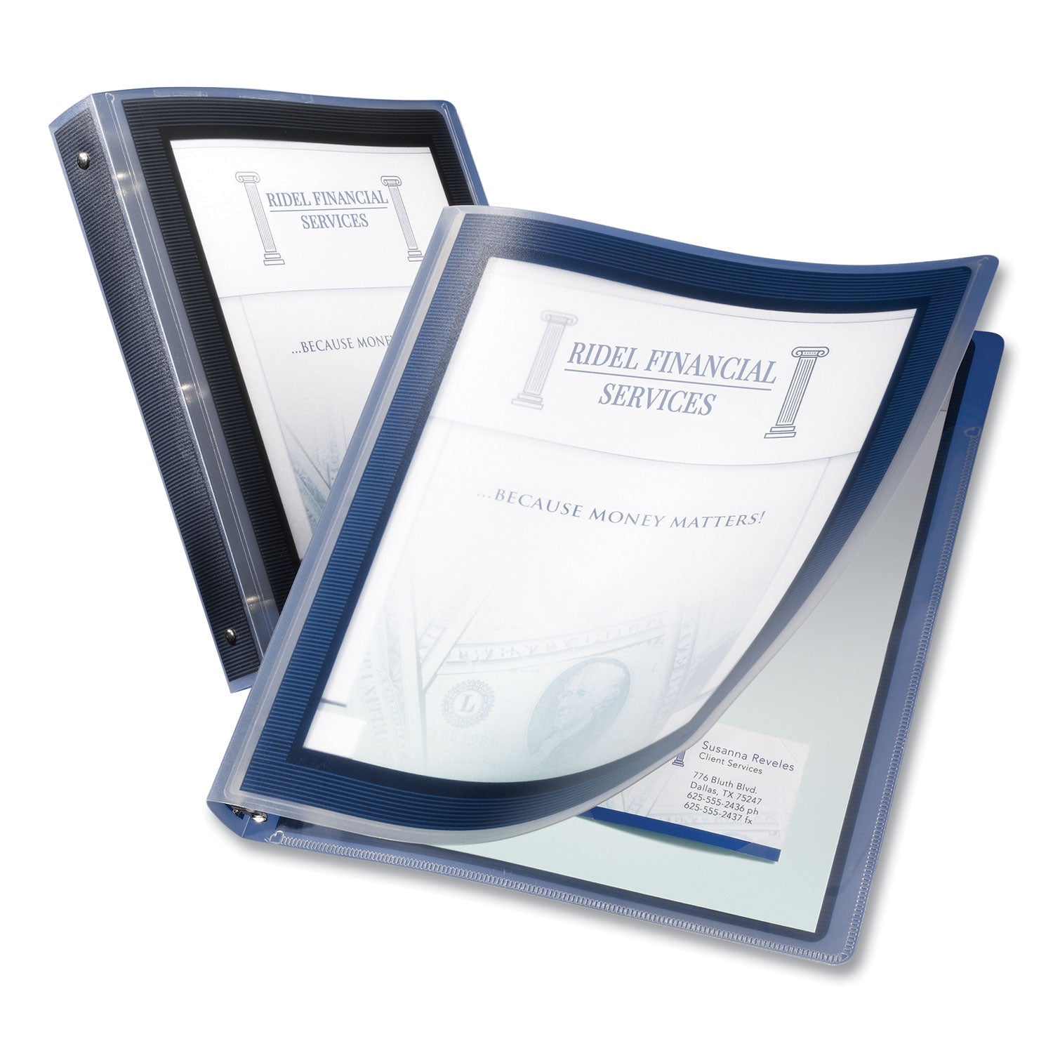 Avery® Flexi-View Binder With Round Rings, 3 Rings, 1.5" Capacity, 11 X 8.5, Black