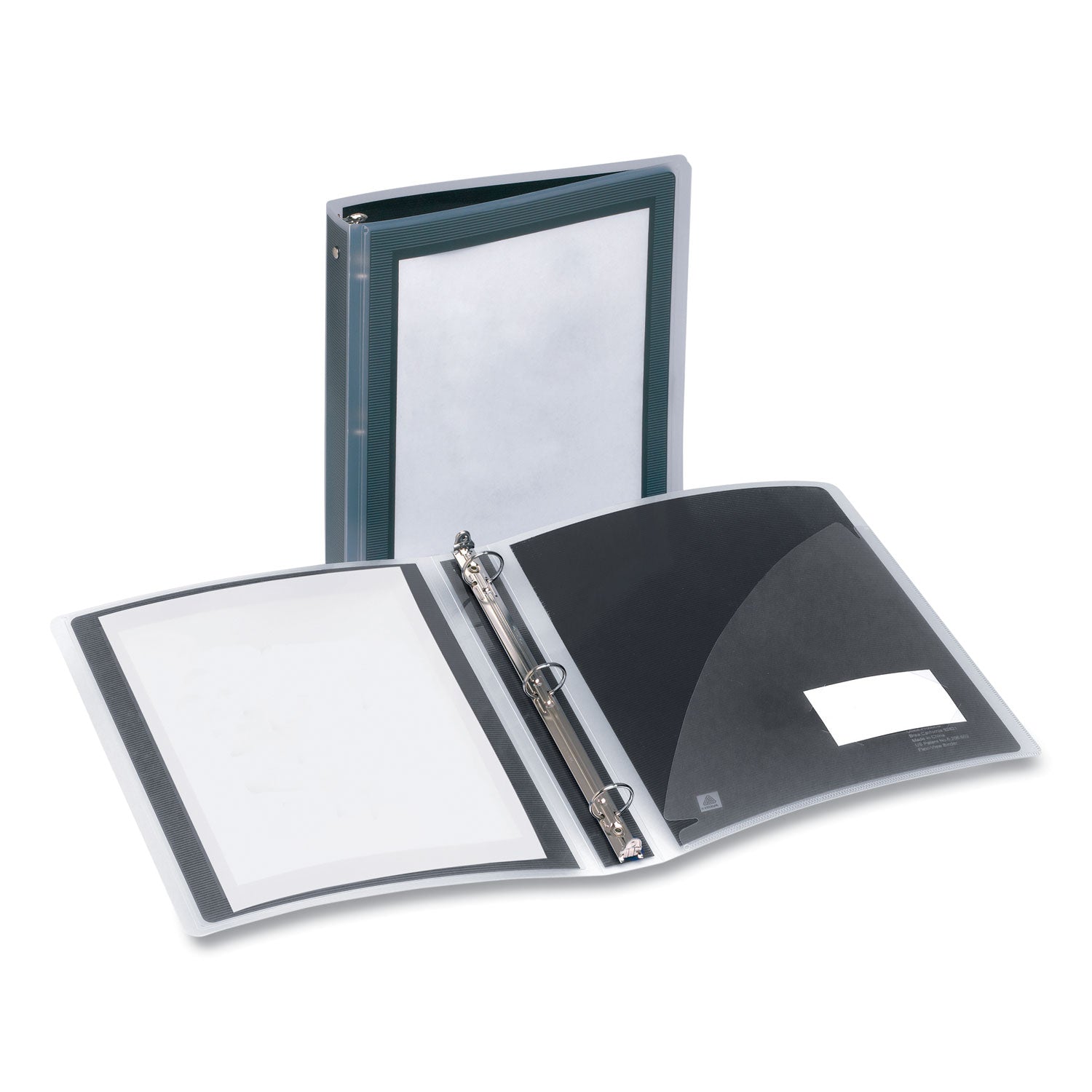 Avery® Flexi-View Binder With Round Rings, 3 Rings, 1.5" Capacity, 11 X 8.5, Black
