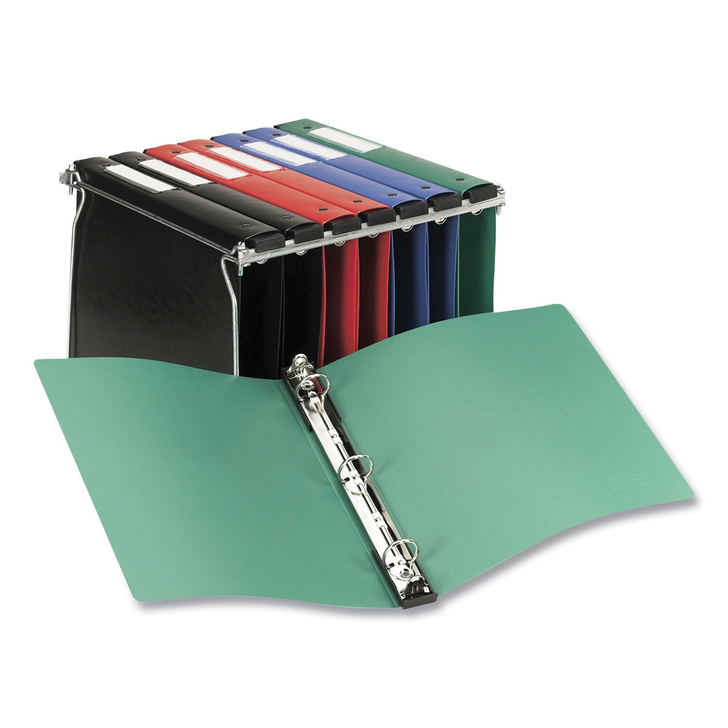 Avery® Hanging Storage Flexible Non-View Binder With Round Rings, 3 Rings, 1" Capacity, 11 X 8.5, Green