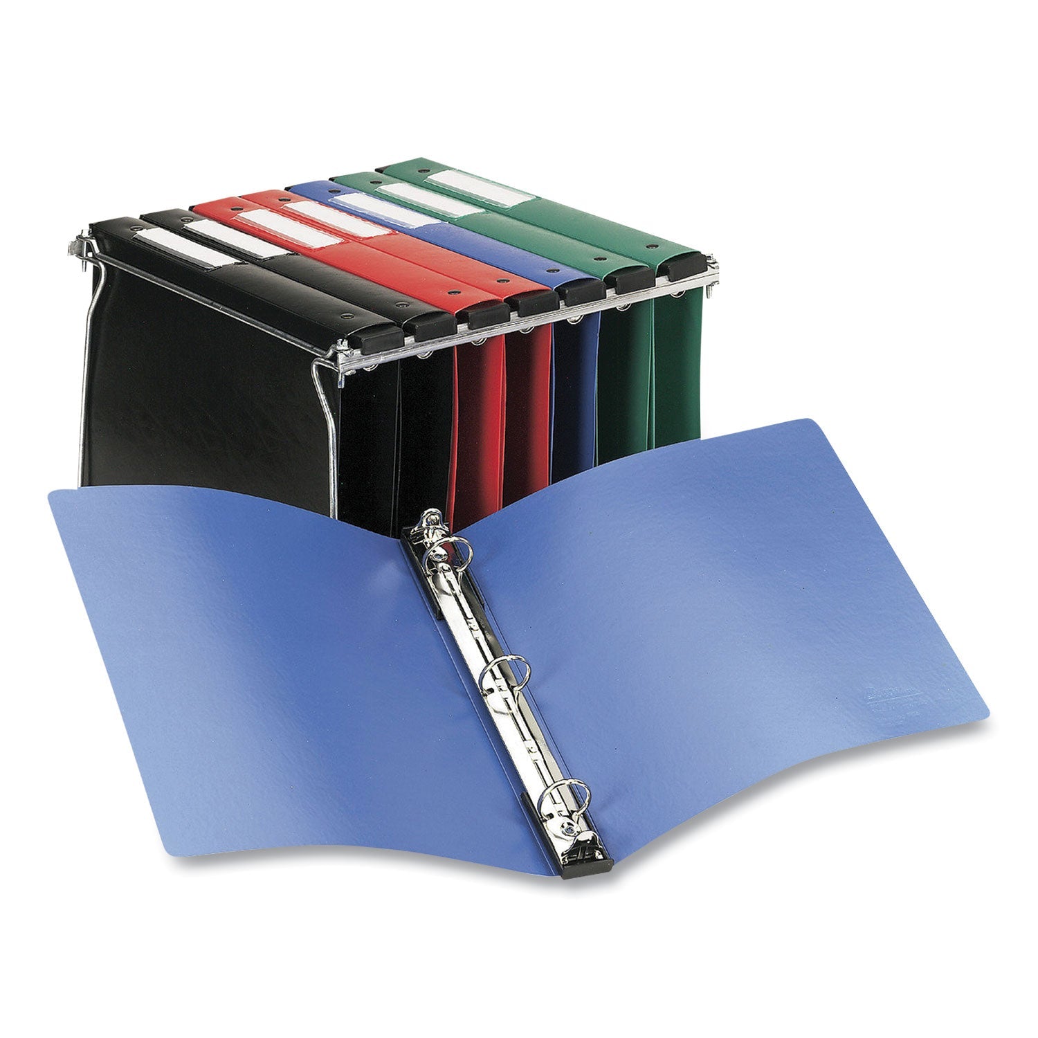 Avery® Hanging Storage Flexible Non-View Binder With Round Rings, 3 Rings, 1" Capacity, 11 X 8.5, Black