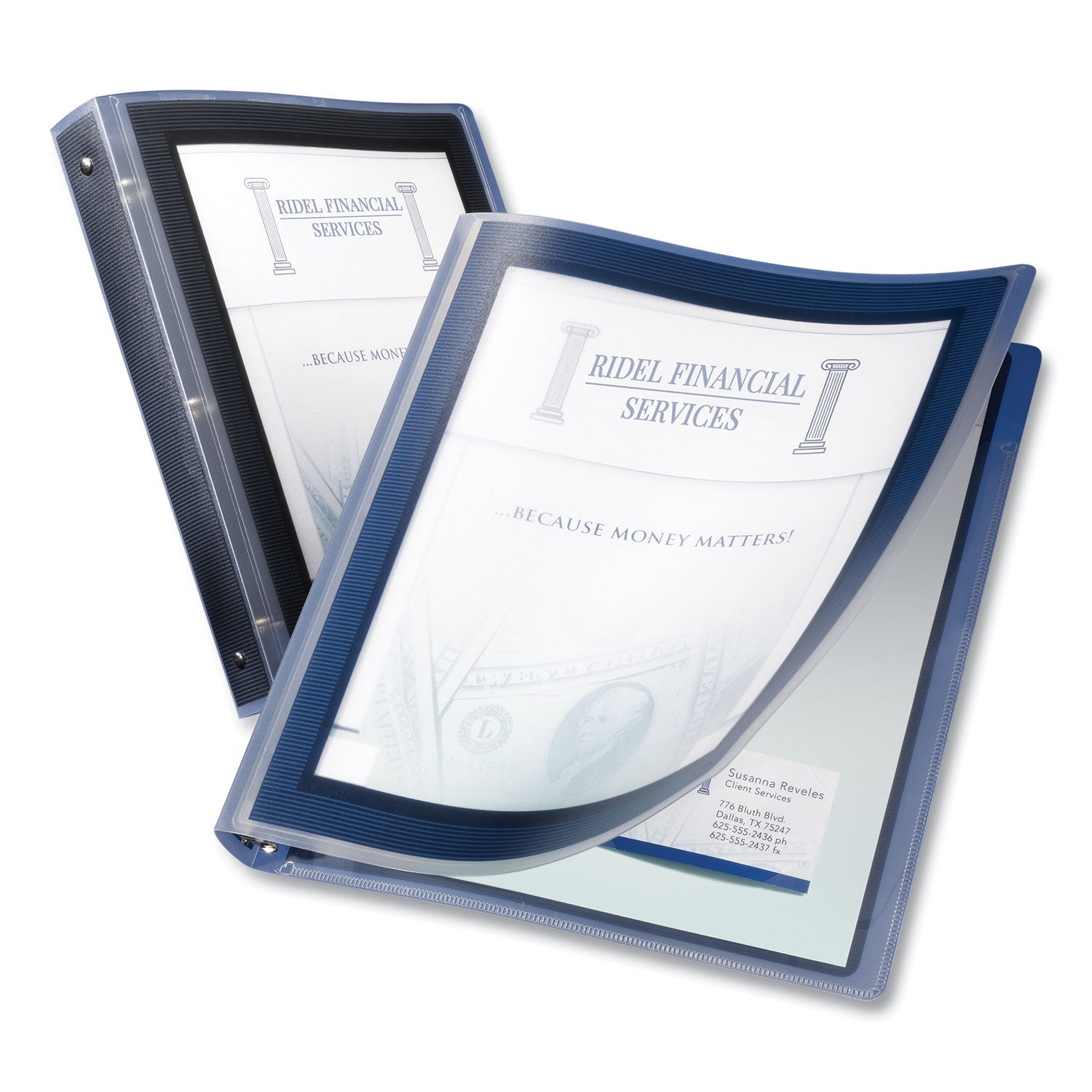 Avery® Flexi-View Binder With Round Rings, 3 Rings, 1" Capacity, 11 X 8.5, Black