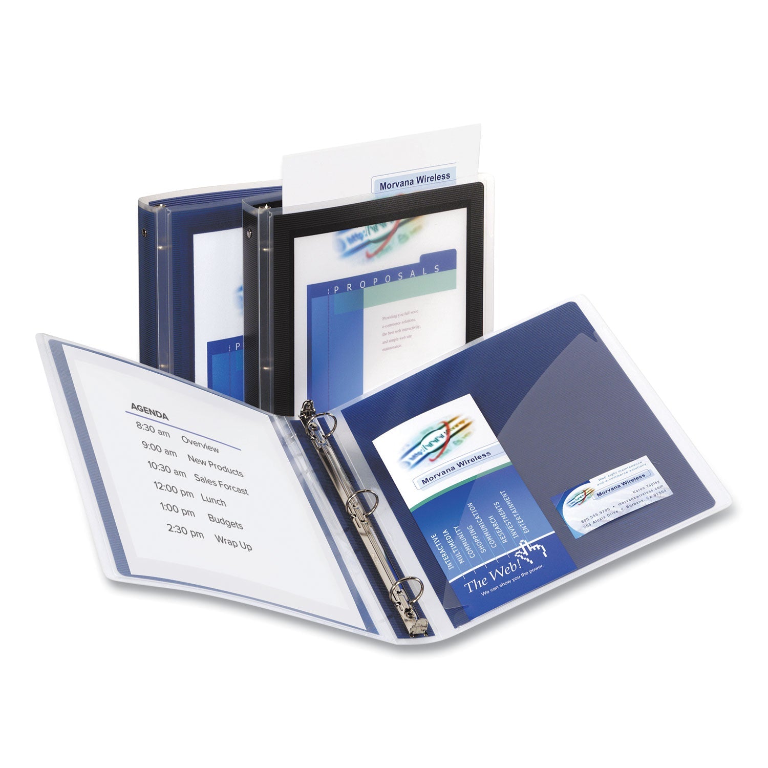 Avery® Flexi-View Binder With Round Rings, 3 Rings, 1" Capacity, 11 X 8.5, Black