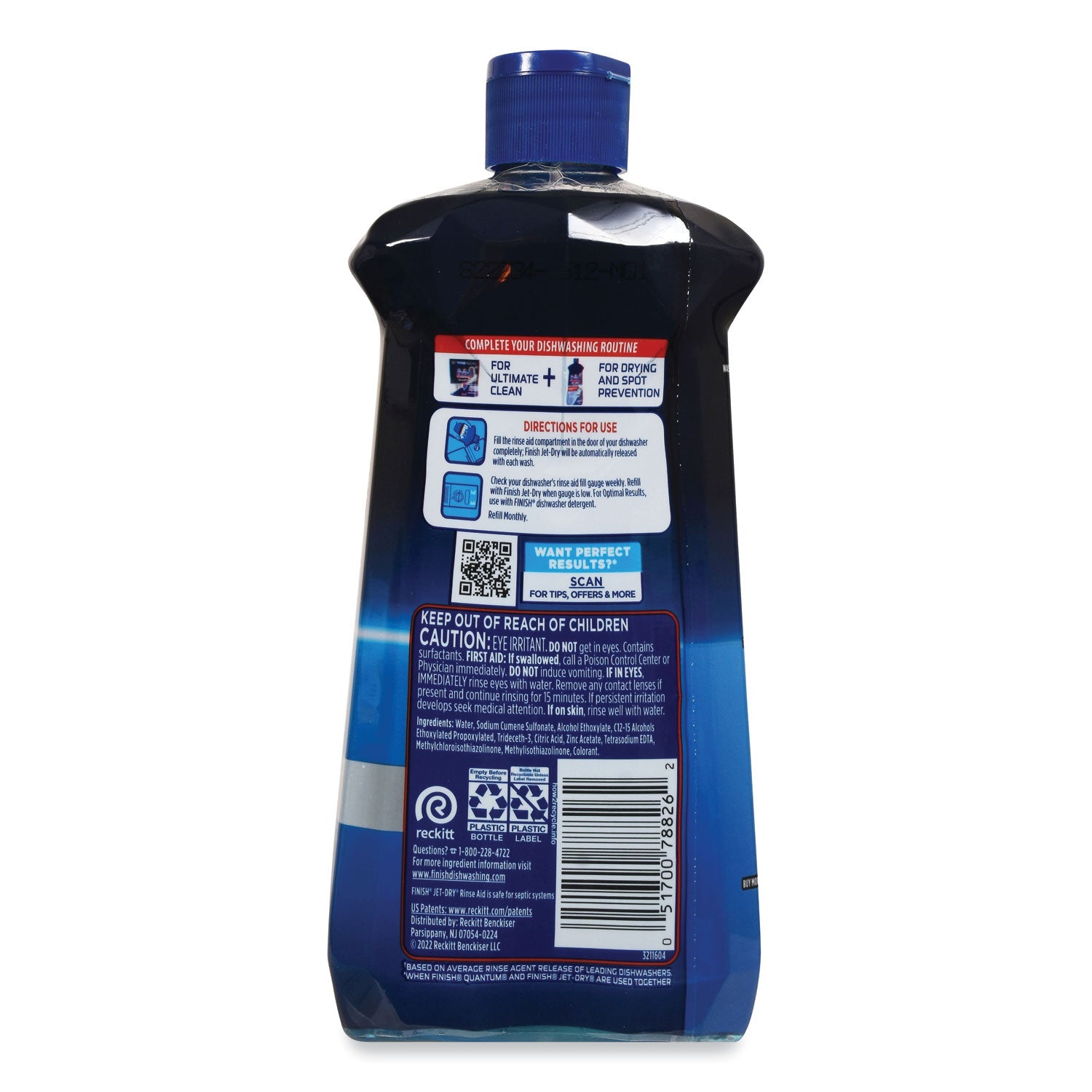 FINISH® Jet-Dry Rinse Agent, 16 Oz Bottle, 6/carton