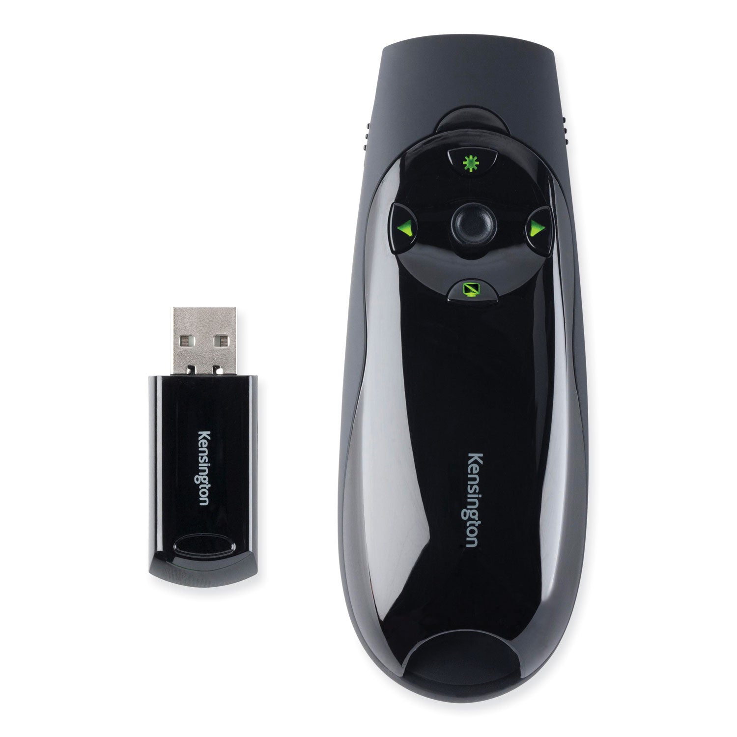 Kensington® Presenter Expert Wireless Cursor Control With Green Laser, Class 2, 150 Ft Range, Black
