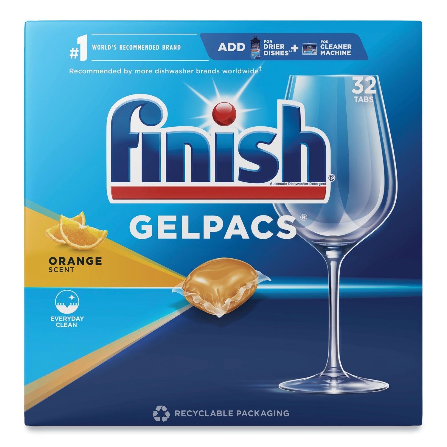 Dish Detergent Gelpacs | Orange Scent, 32/Box