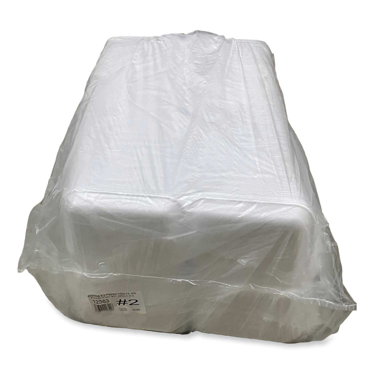 GEN Meat Trays, #2, 8.5 x 6.03 x 1.11, White, Foam, 500/Carton - Bloom Skins