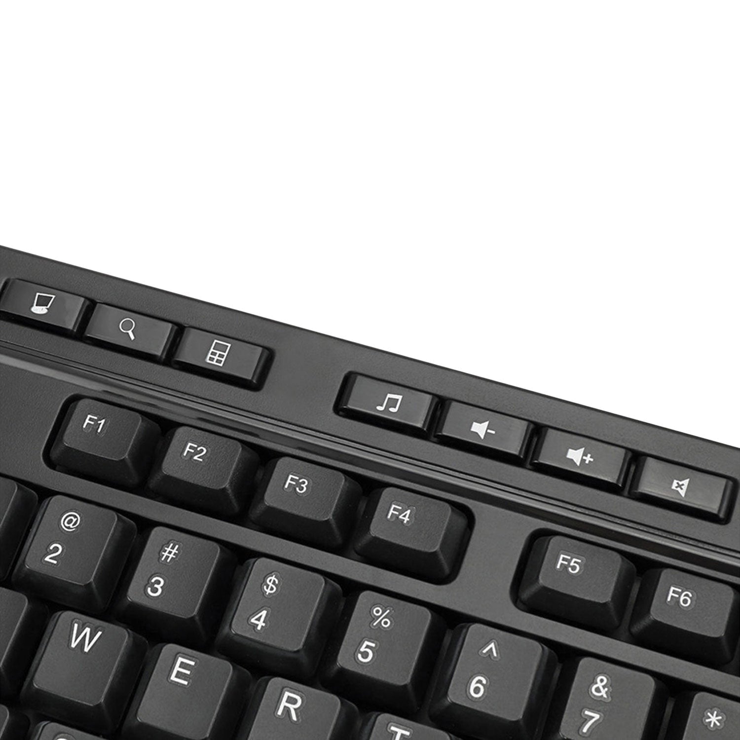 Adesso Wkb-1320cb Antimicrobial Wireless Desktop Keyboard And Mouse, 2.4 Ghz Frequency/30 Ft Wireless Range, Black
