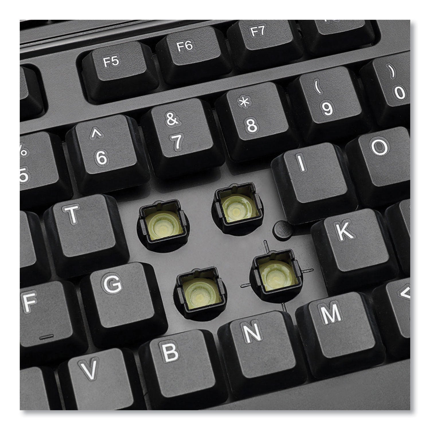 Adesso Wkb-1320cb Antimicrobial Wireless Desktop Keyboard And Mouse, 2.4 Ghz Frequency/30 Ft Wireless Range, Black