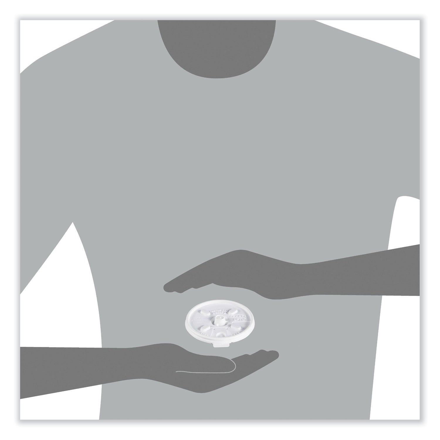 Dart® Lift n' Lock Plastic Hot Cup Lids, Fits 8 oz Hot Cups, White, 1,000/Carton