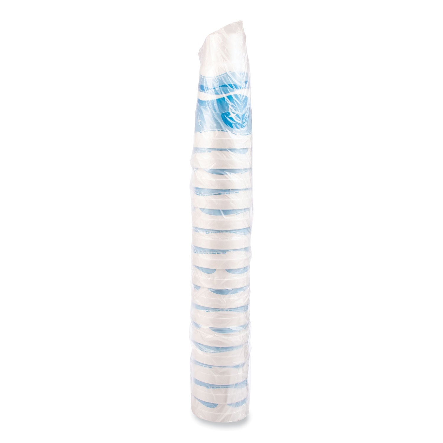 Dart® Horizon Hot/Cold Foam Drinking Cups, 44 oz, White/Ocean Blue, 15/Bag, 20 Bags/Carton