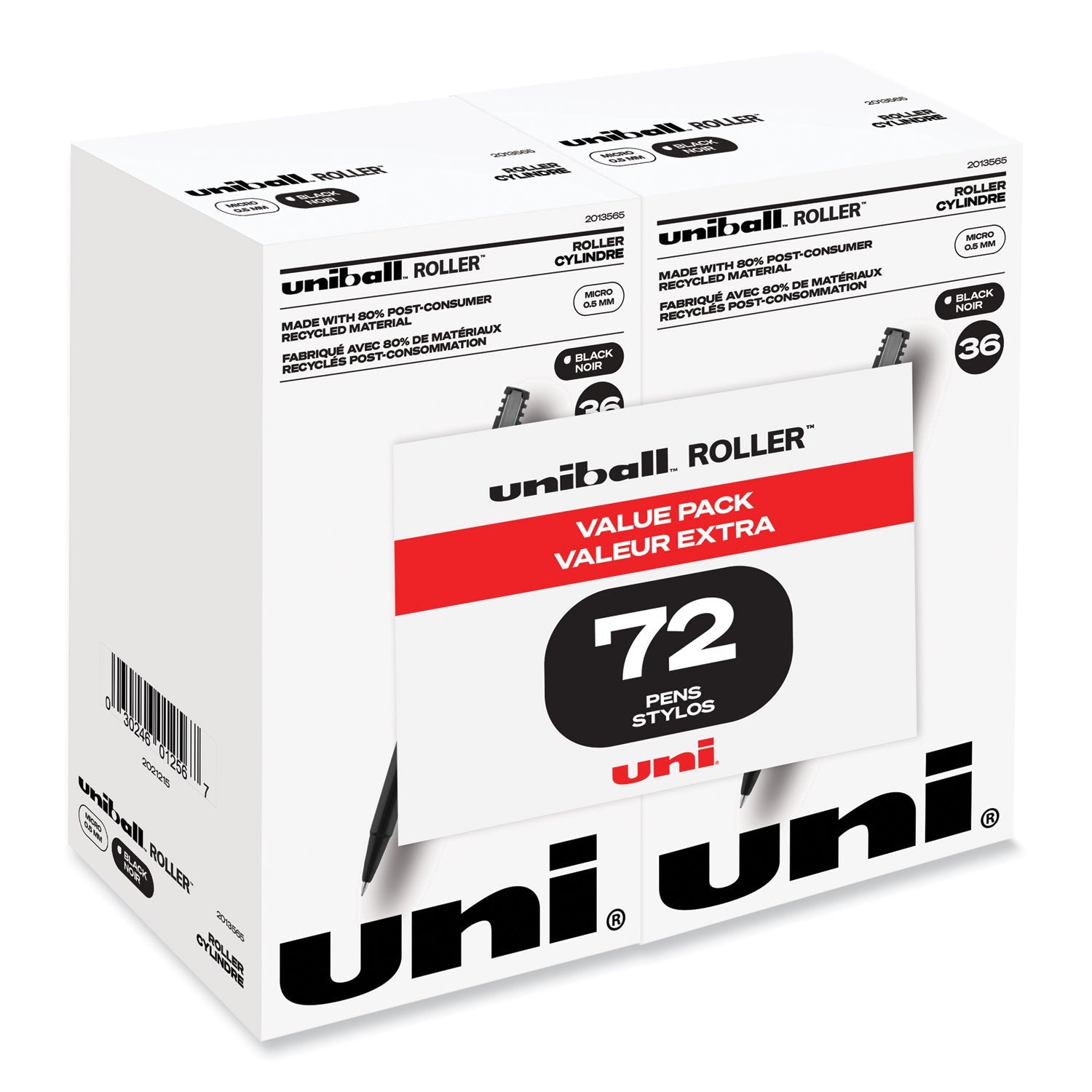 Rollerball Pen | Black 72-Pack Extra-Fine