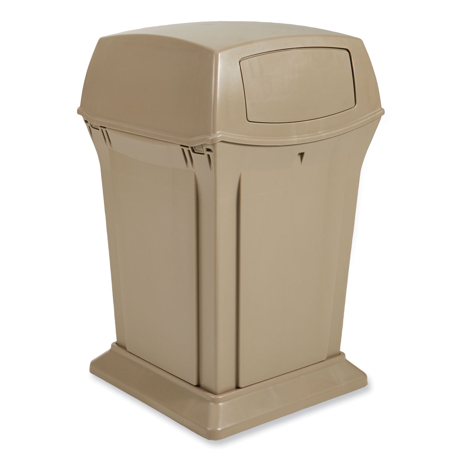 Rubbermaid® Commercial Ranger Fire-Safe Container, Two Doors, 45 gal, Structural Foam, Beige