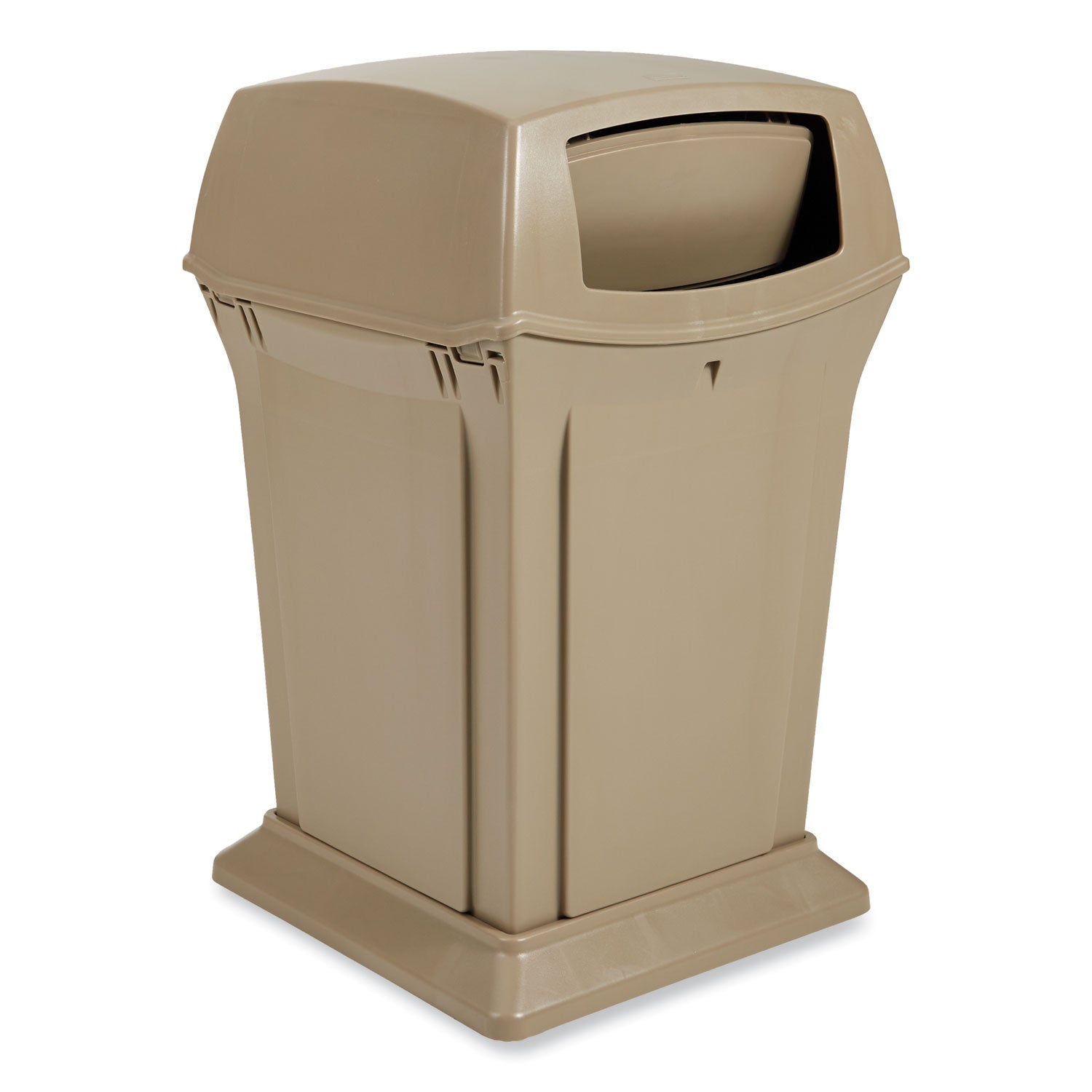 Rubbermaid® Commercial Ranger Fire-Safe Container, Two Doors, 45 gal, Structural Foam, Beige