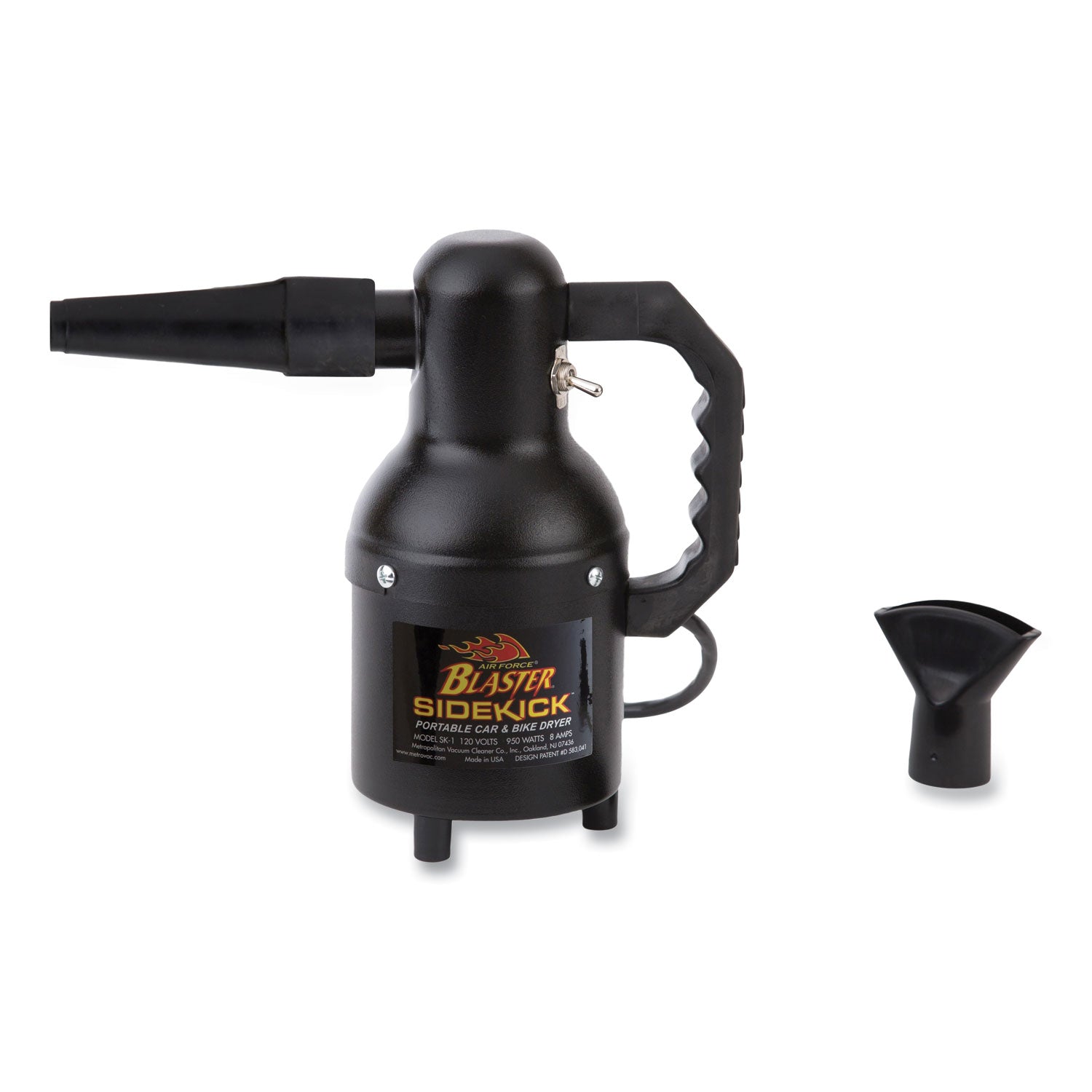 MetroVac Air Force Blaster Sidekick Industrial Personnel Blow-Off System, Black