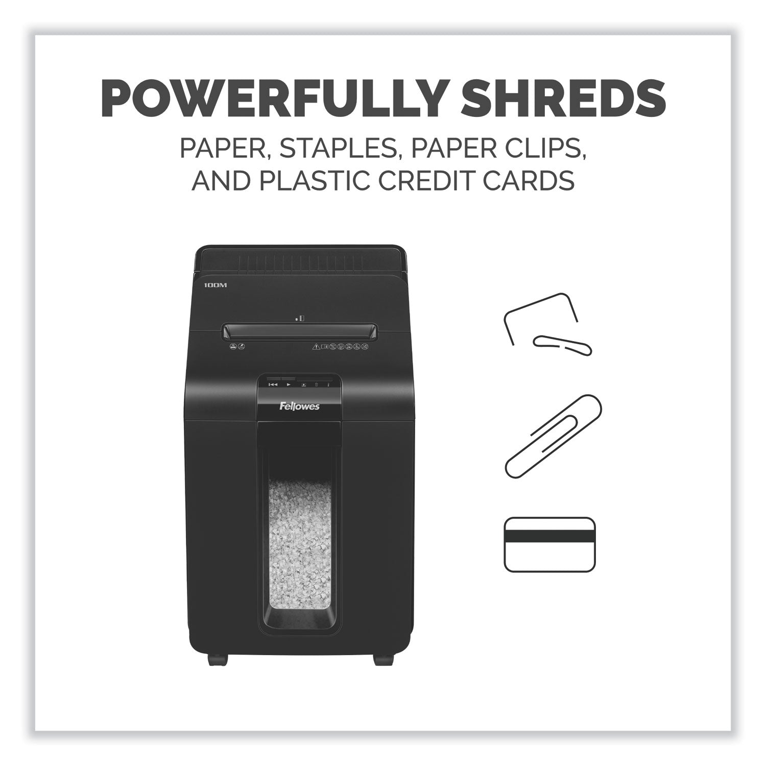 Fellowes® Automax 100m Auto Feed Micro-Cut Shredder, 100 Auto/10 Manual Sheet Capacity