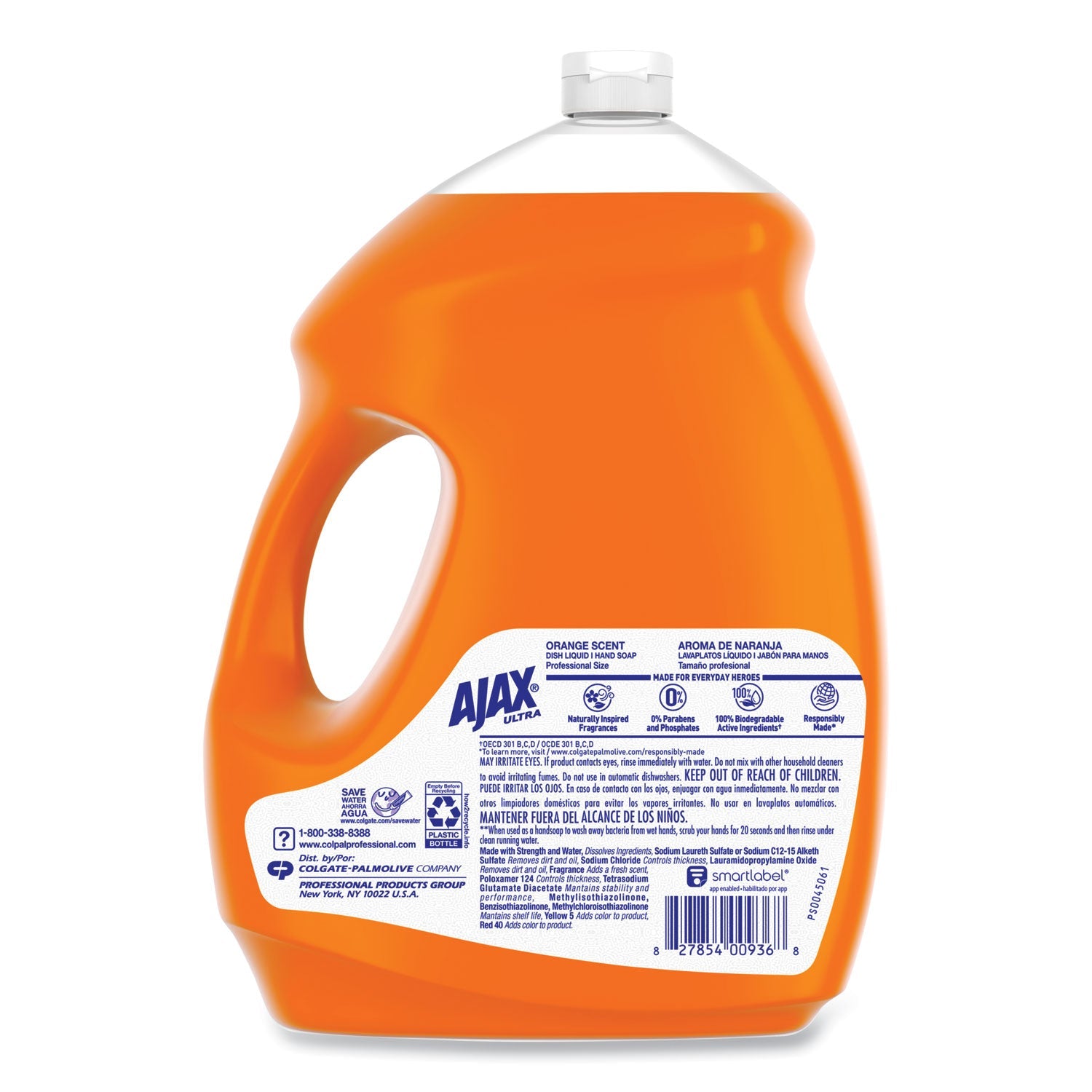 Ajax® Dish Detergent, Orange Scent, 145 Oz Bottle, 4/carton