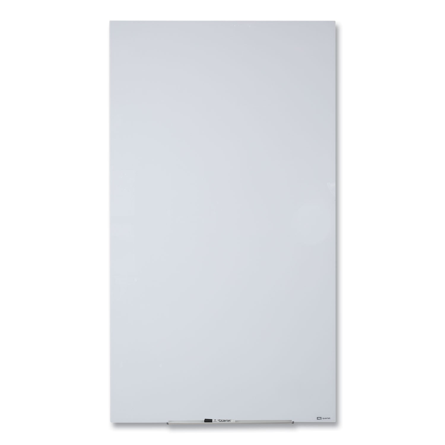 Quartet® InvisaMount Vertical Magnetic Glass Dry-Erase Boards, 28" x 50", White Surface