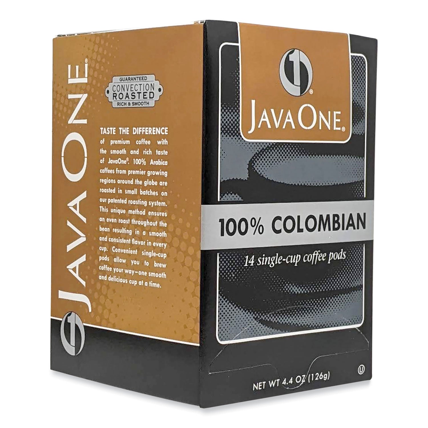Java One® Coffee Pods, Colombian Supremo, Single Cup, 14/box