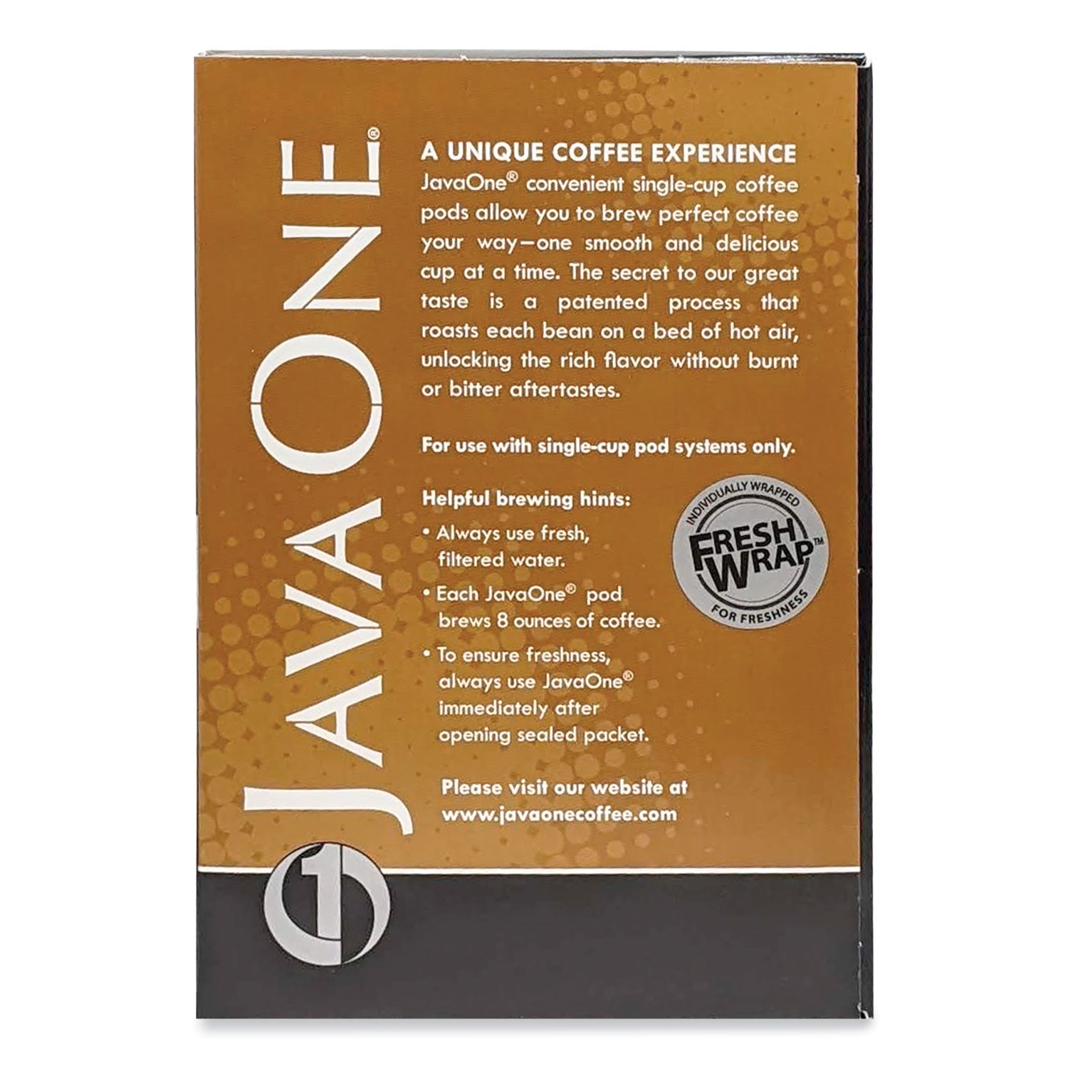 Java One® Coffee Pods, Colombian Supremo, Single Cup, 14/box