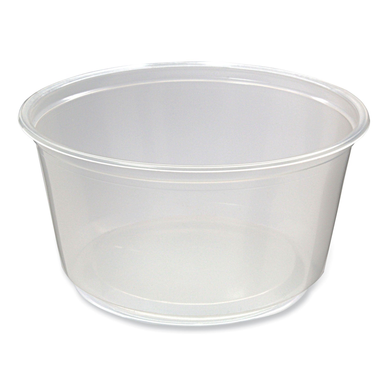 Fabri-Kal® Microwavable Deli Containers, 12 oz, 4.6" Diameter x 2.3" h, Clear, Plastic, 500/Carton
